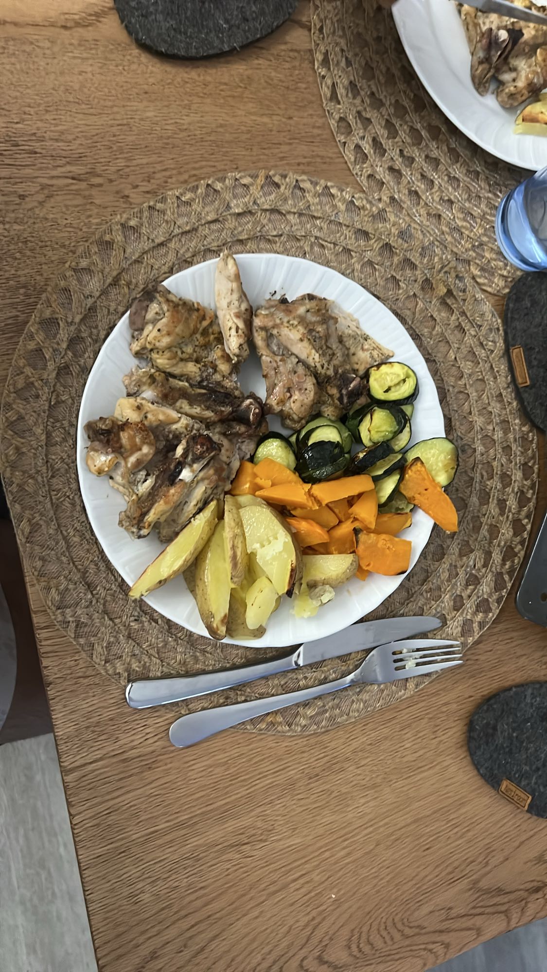 Pollo arrosto con verdure