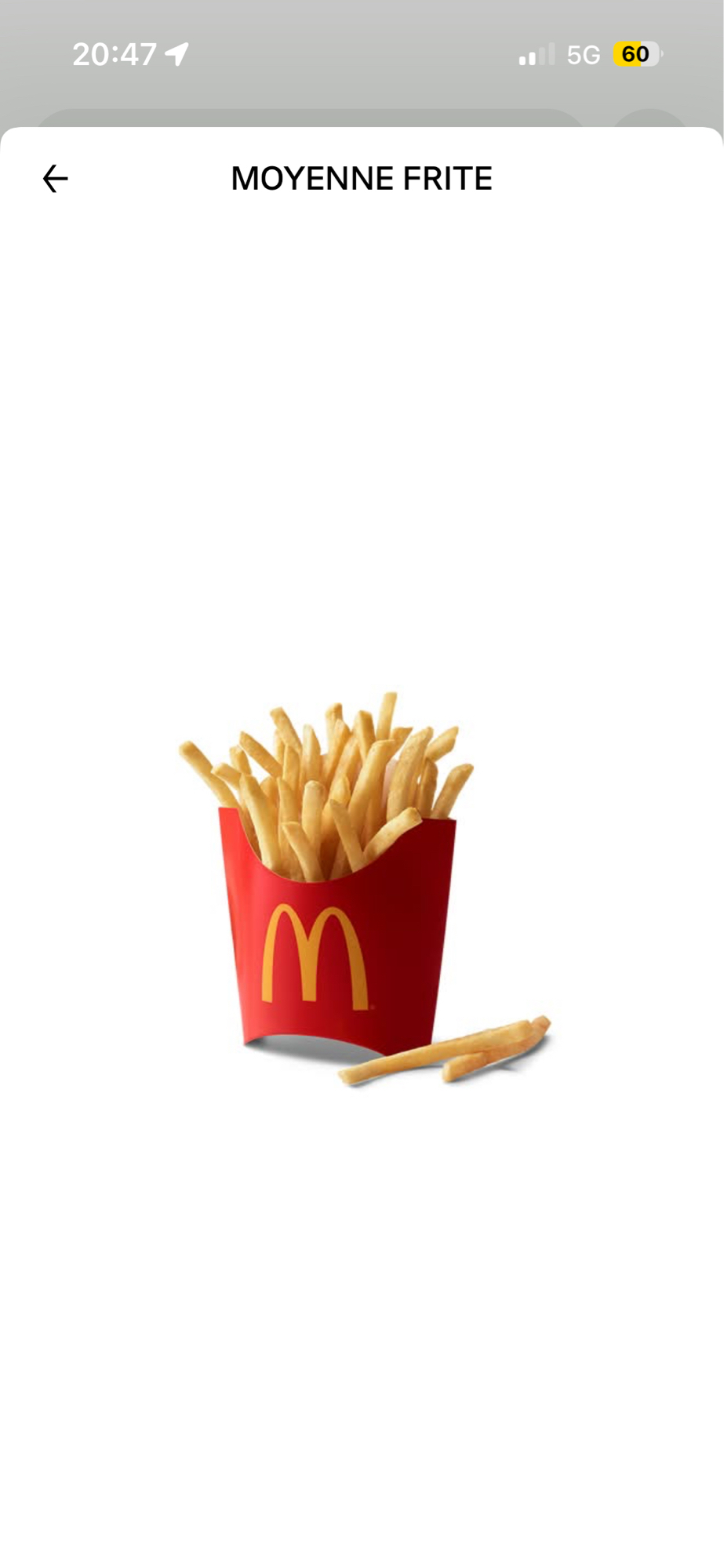 frites moyennes