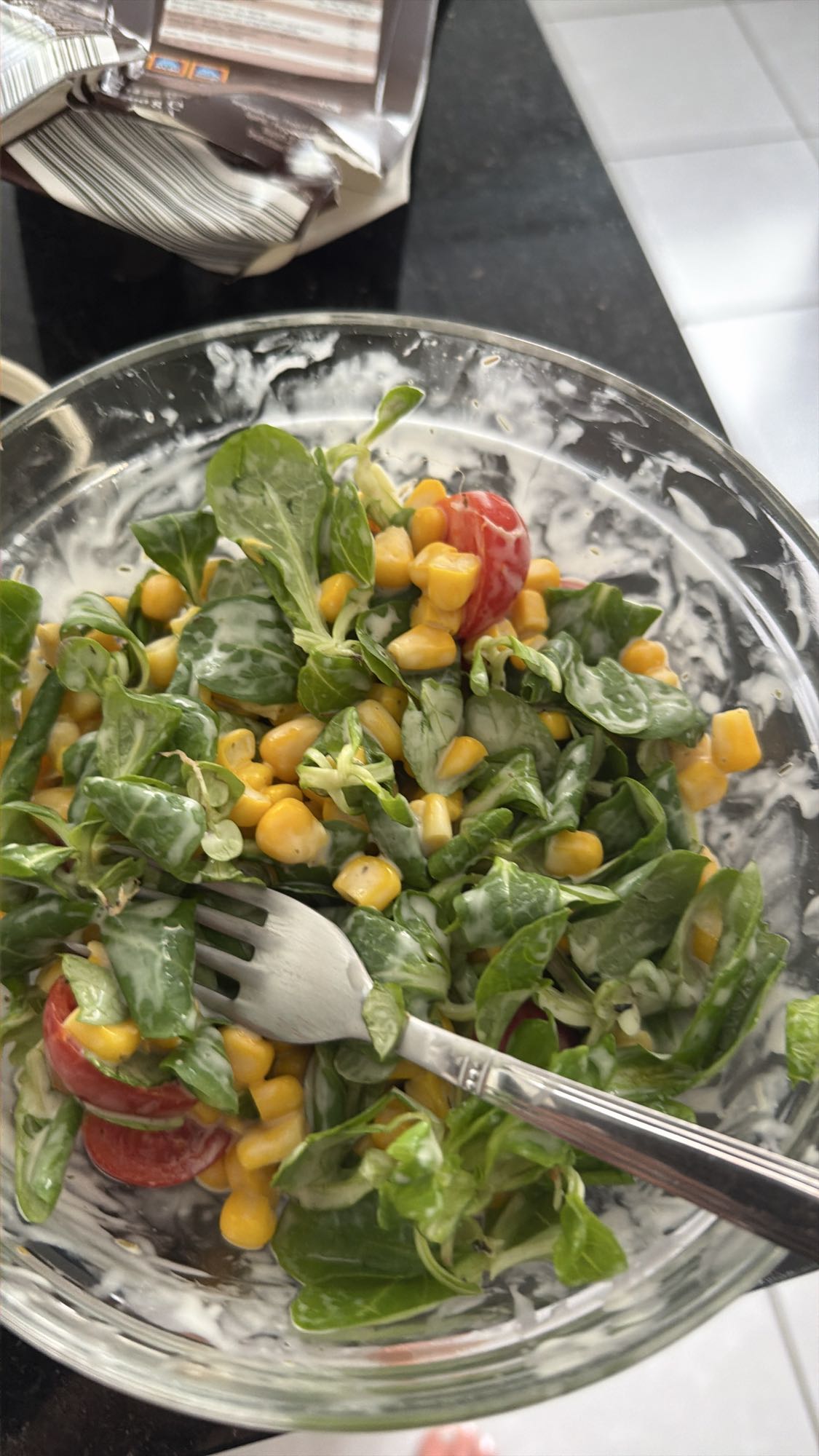 Maissalat mit Feldsalat
