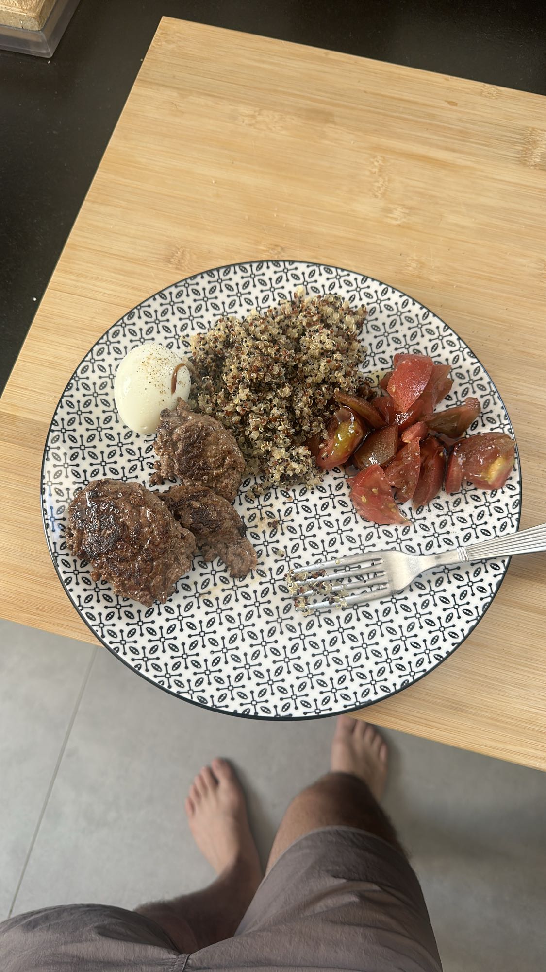 Boeuf quinoa et oeuf