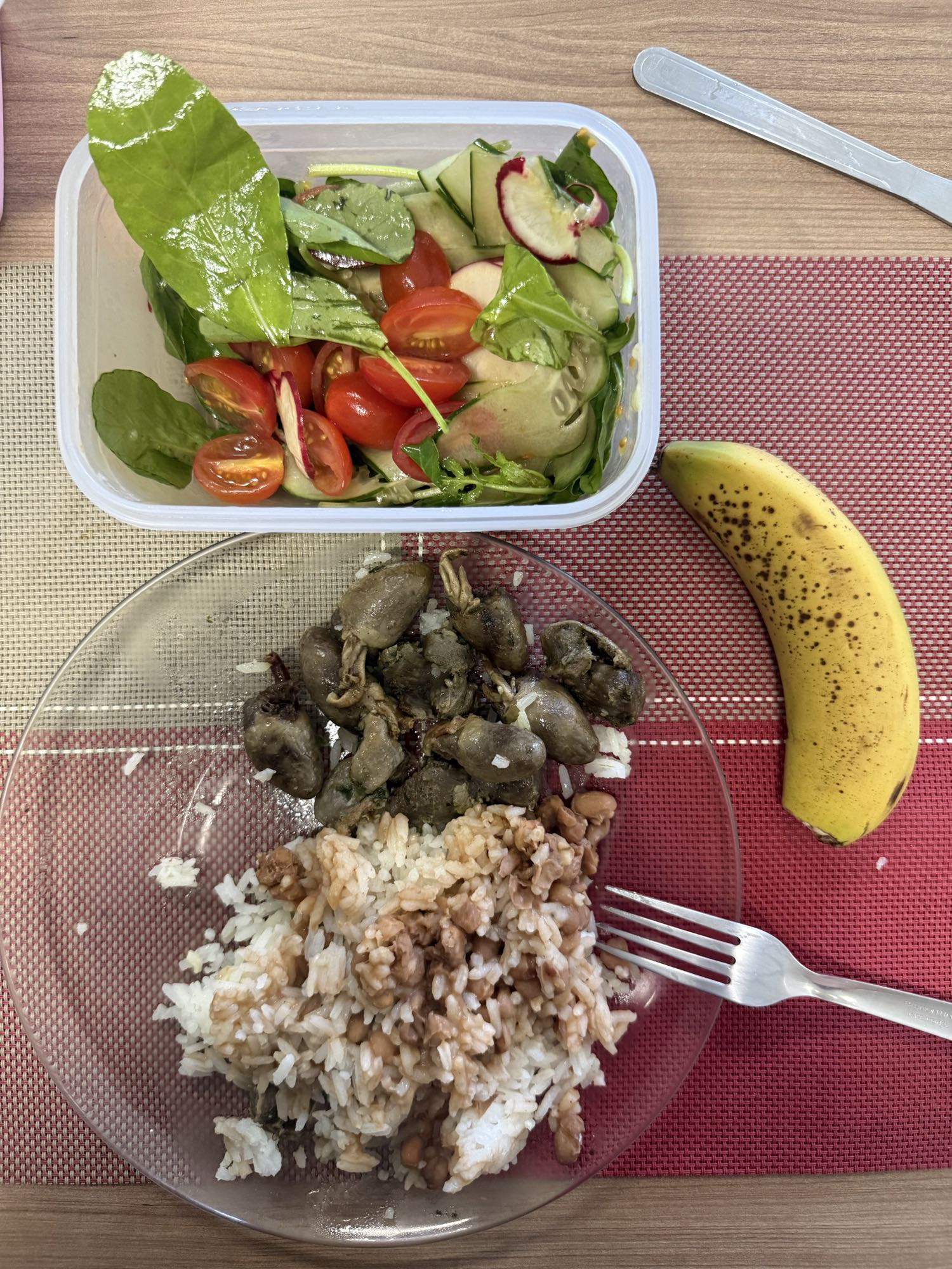 arroz feijao salada banana
