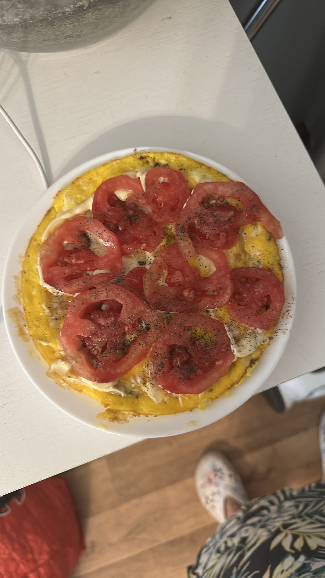 Omlet z pomidorem