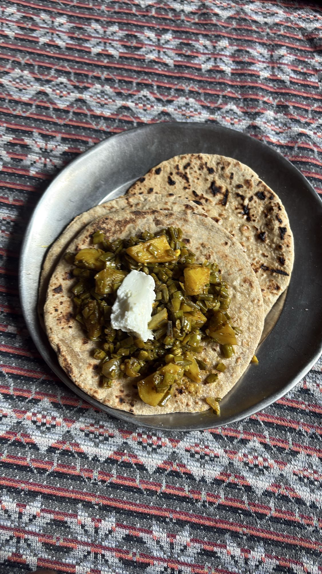 Roti with Veg Sabzi