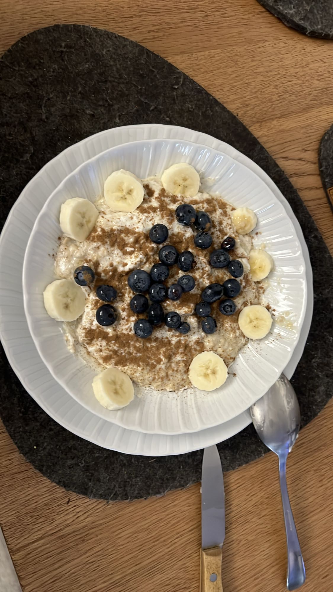 Porridge con frutta