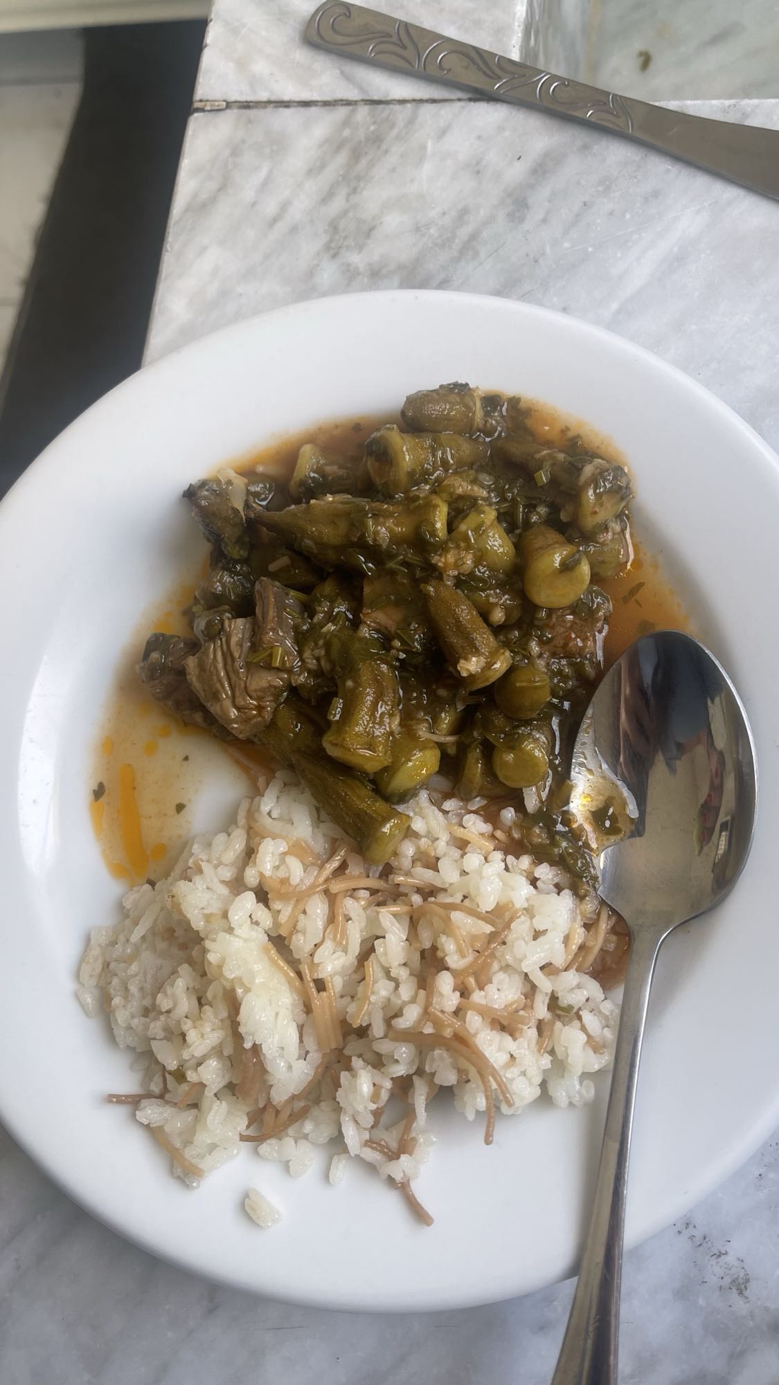 Rice with Okra Stew