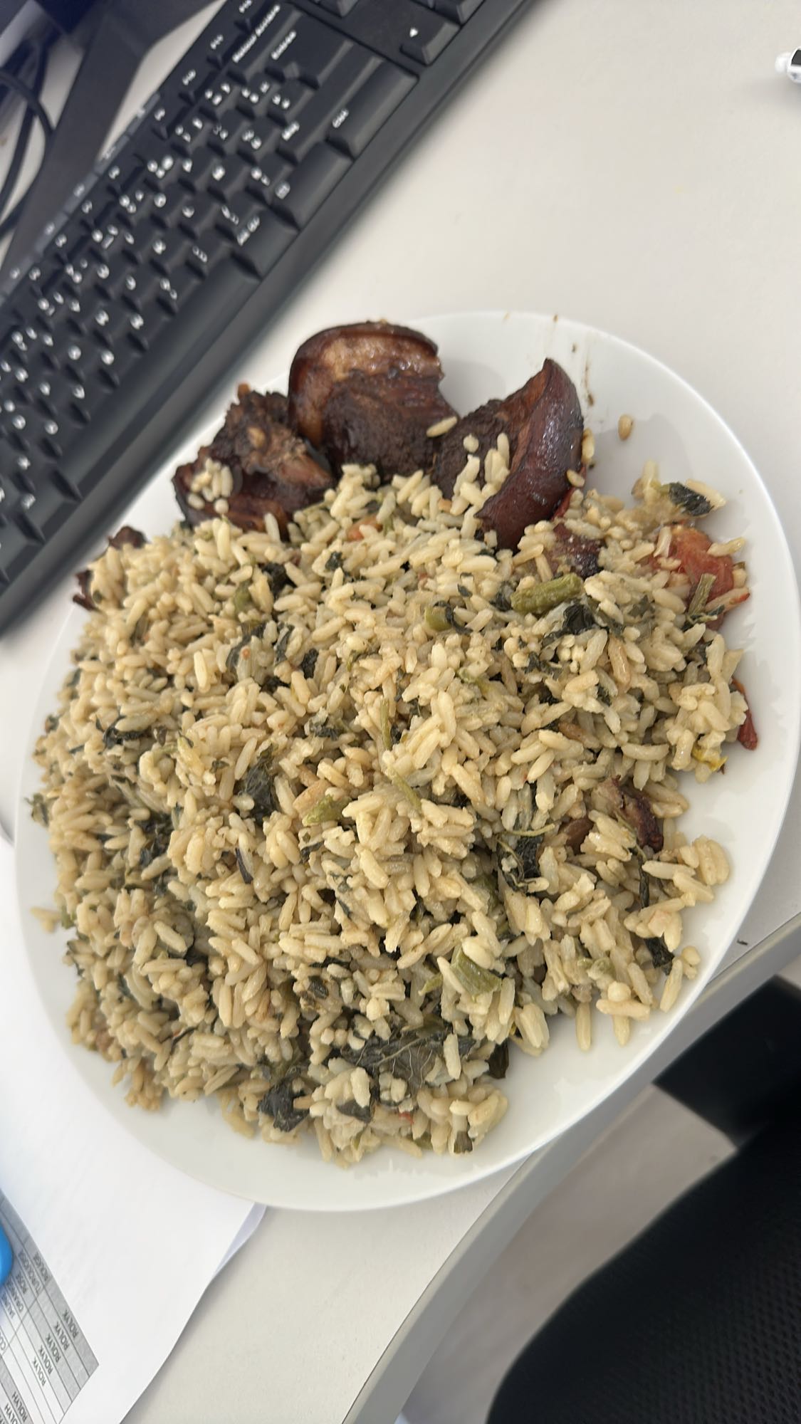 Riz aux légumes et porc