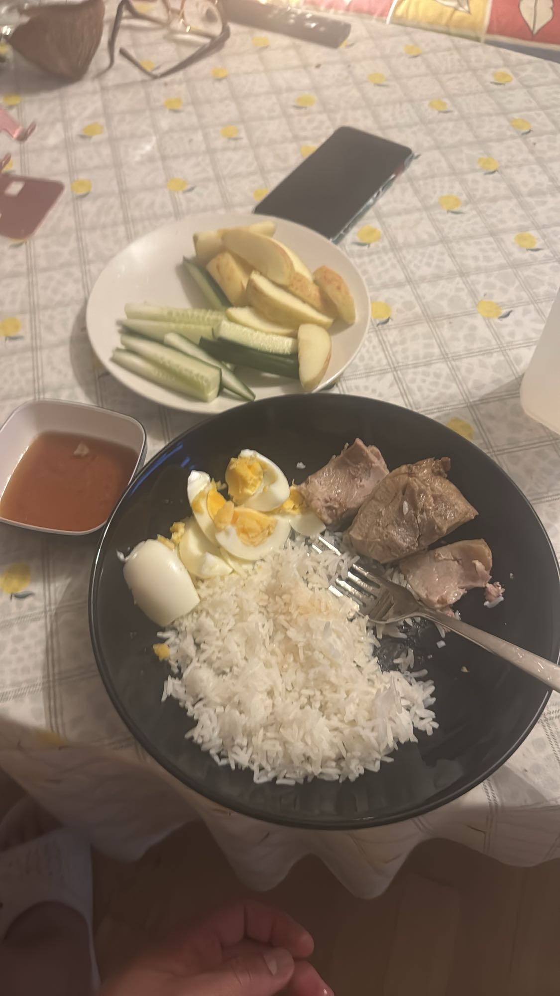 Ris med kött och ägg