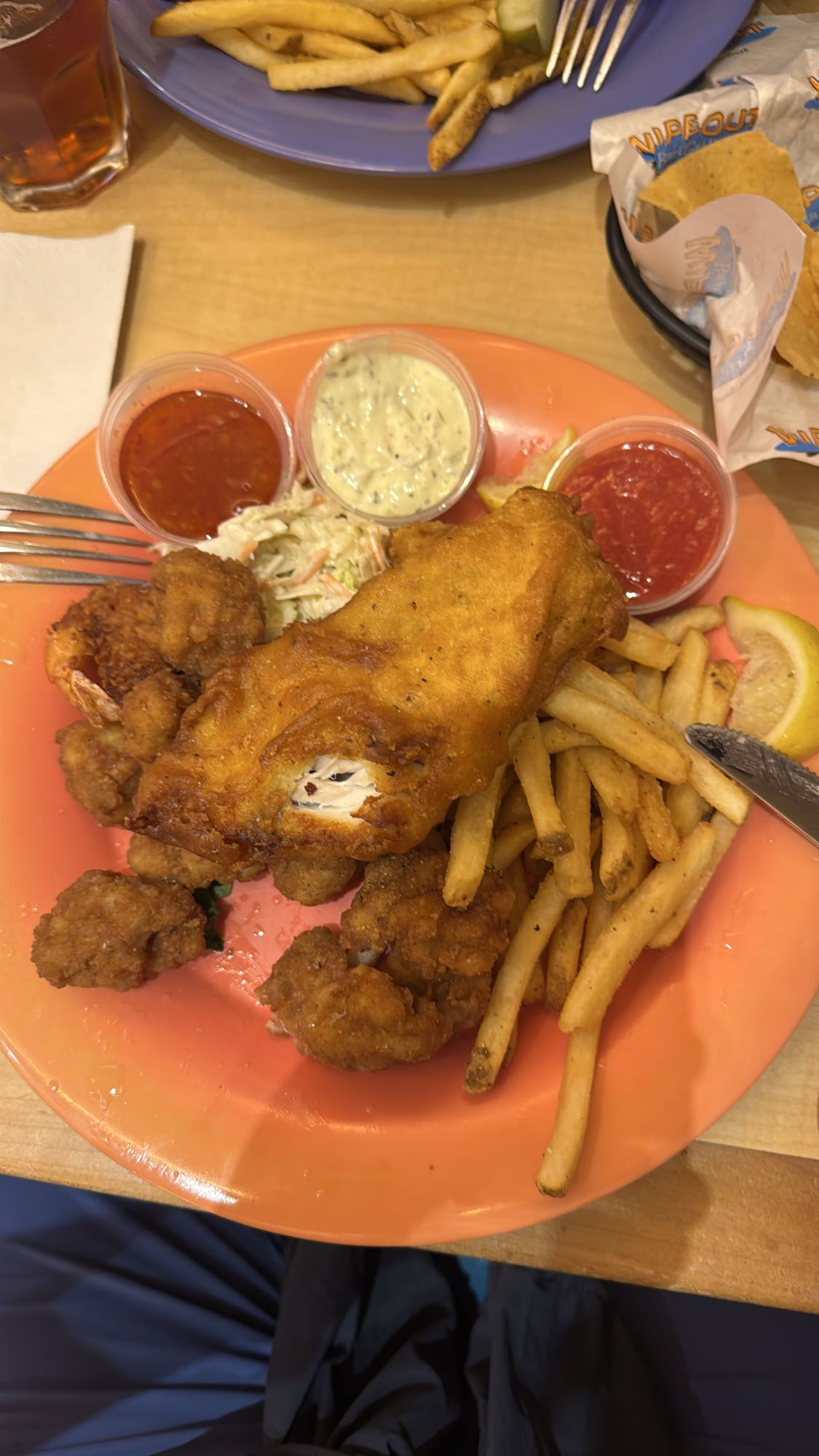 Fried Fish and Shrimp Plate
