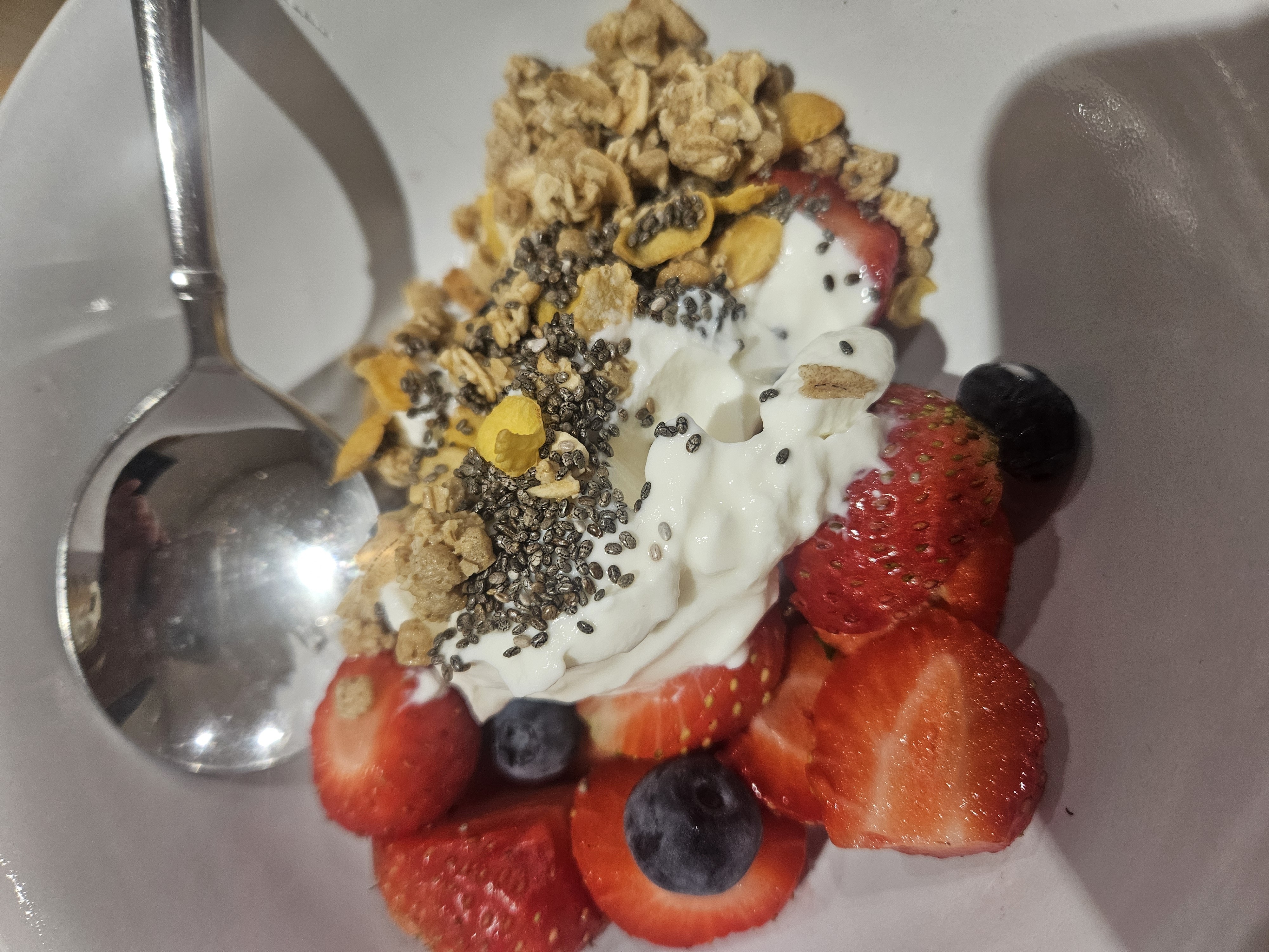 High Protein Granola Yogurt Berry Bowl