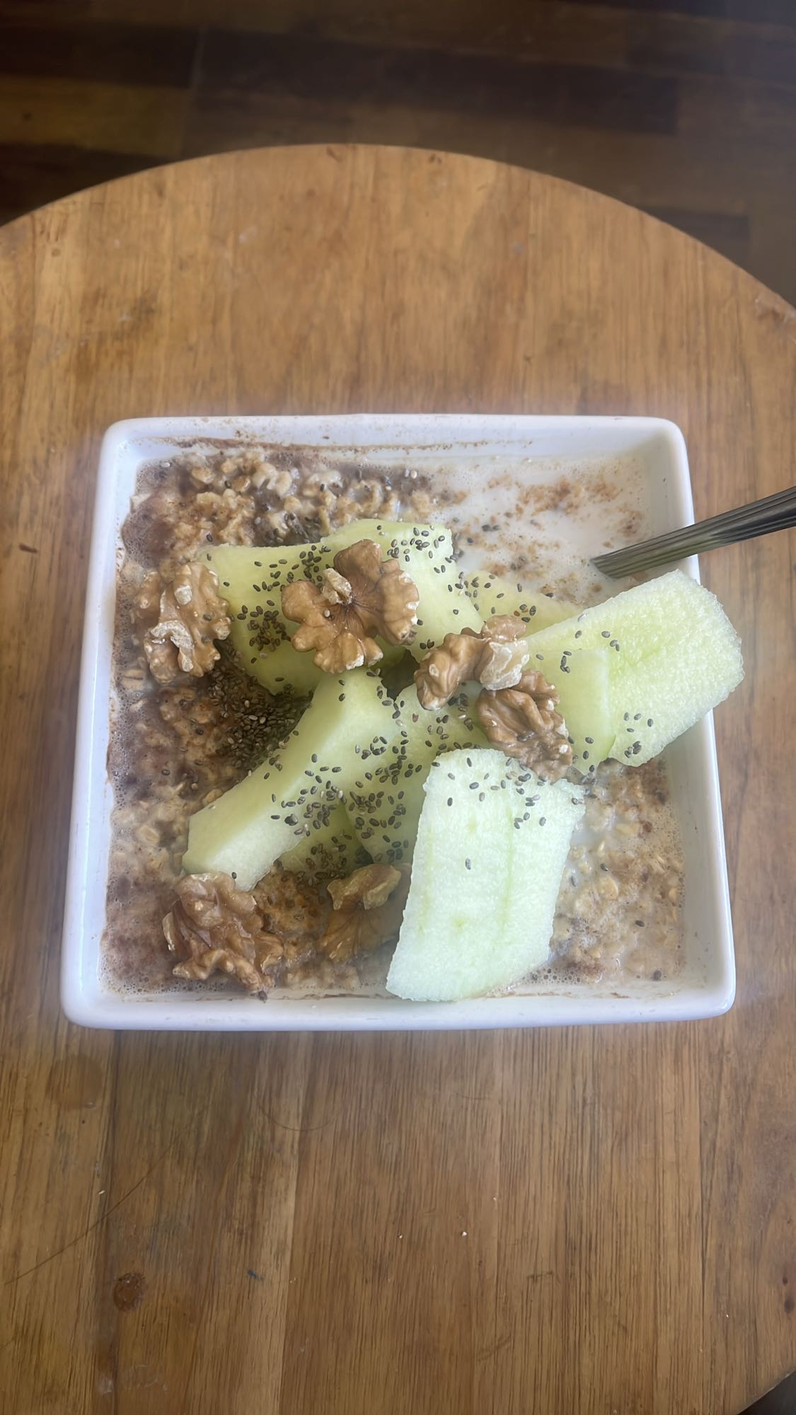 avena con melon y nueces