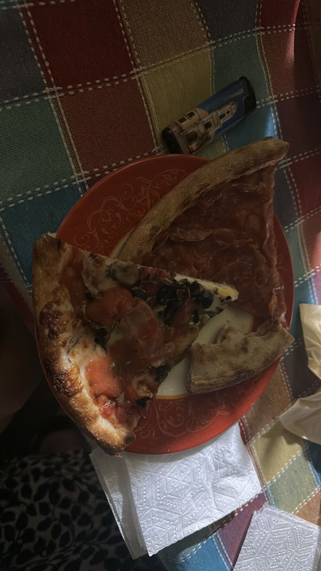 Pizza and cured meat
