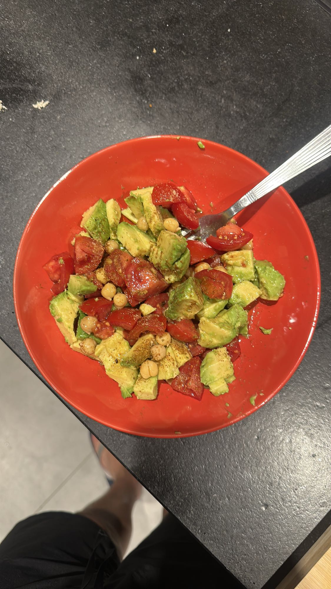 Salade avocat pois chiches