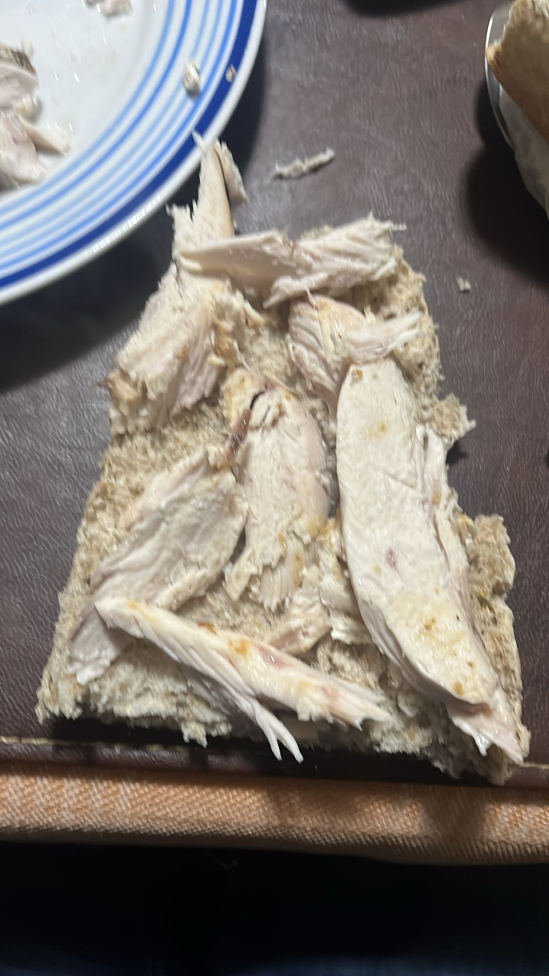 tostada con pollo