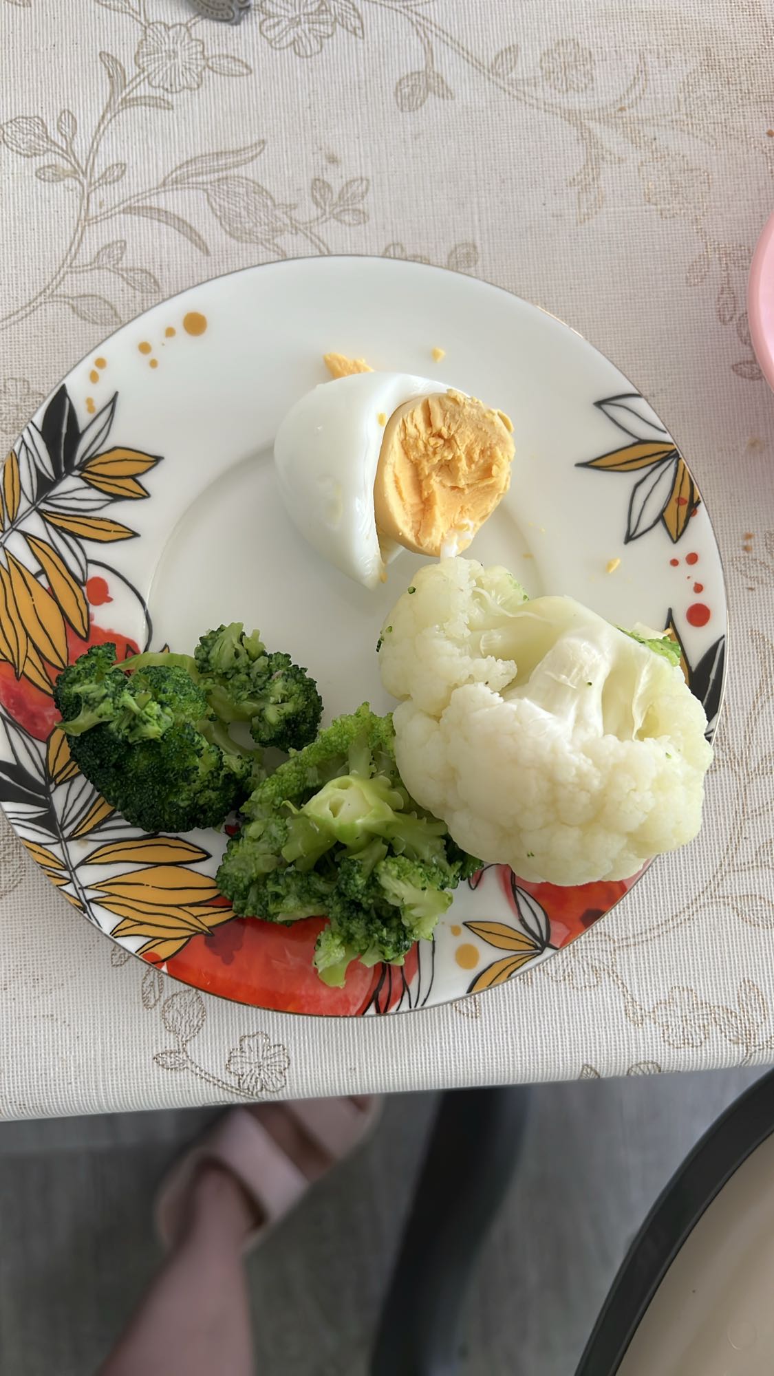 Яйцо с брокколи и цветной