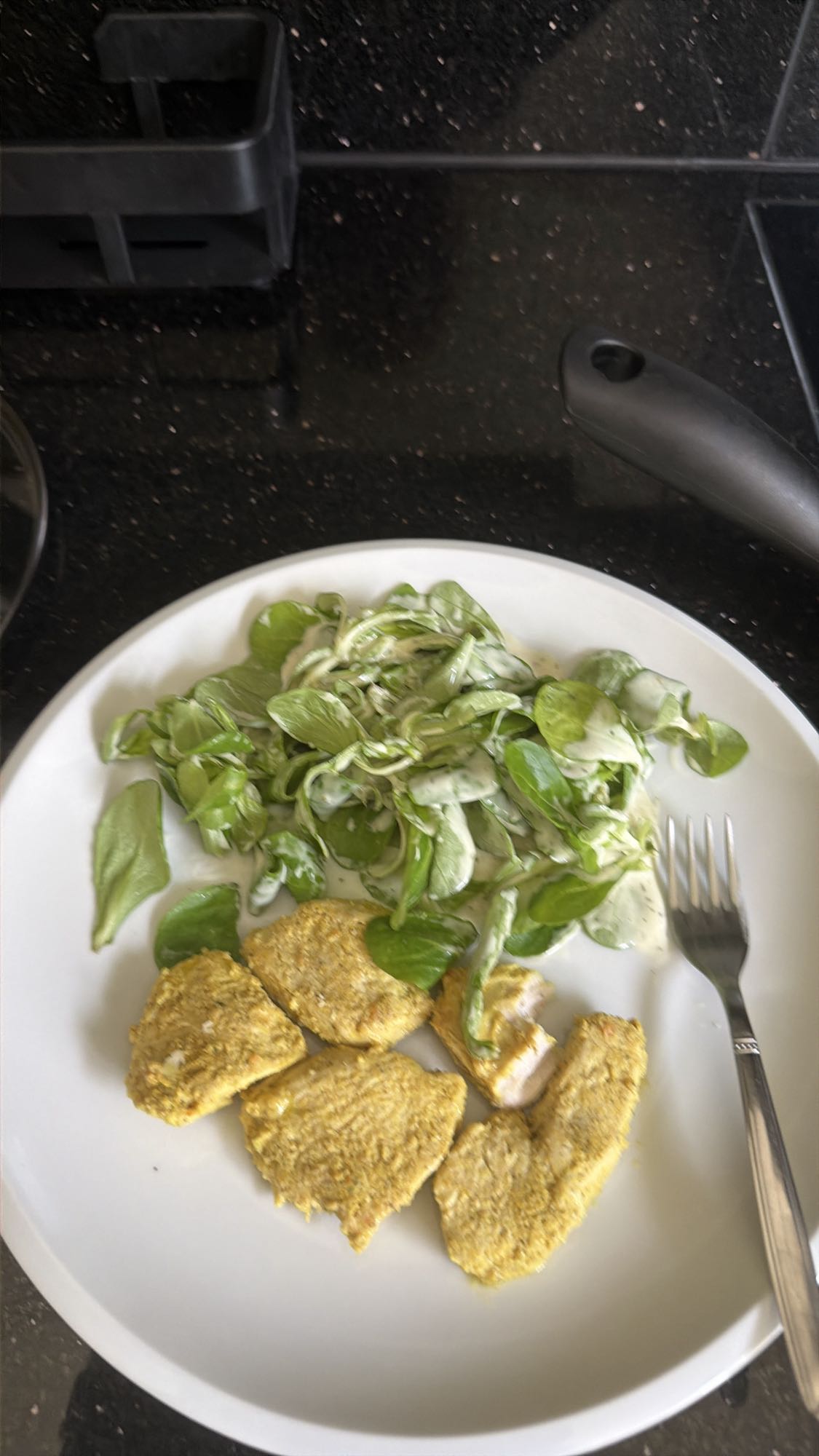 Hähnchen mit Feldsalat