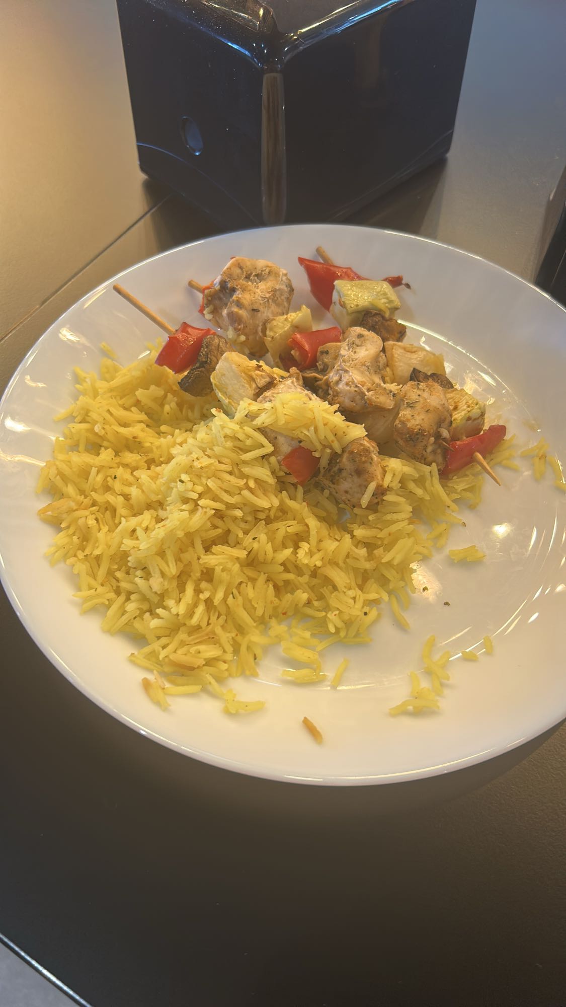 Chicken Skewers Rice