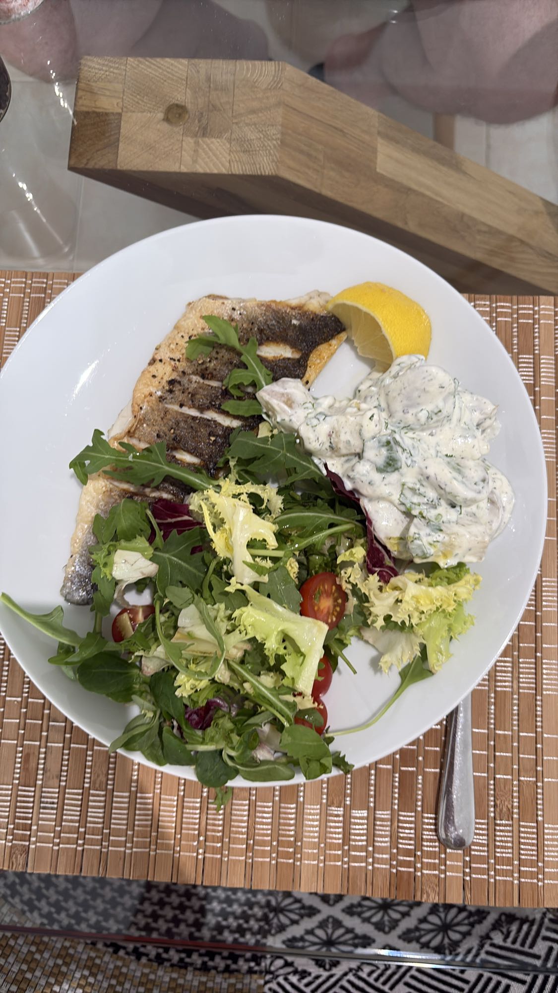 Seabass Salad Plate