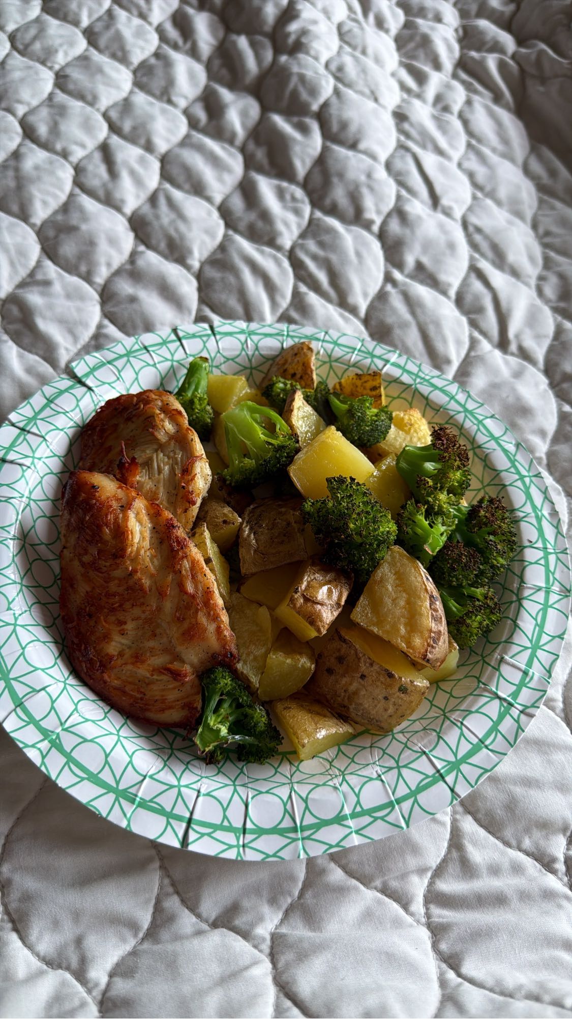 pollo con papa y brócoli