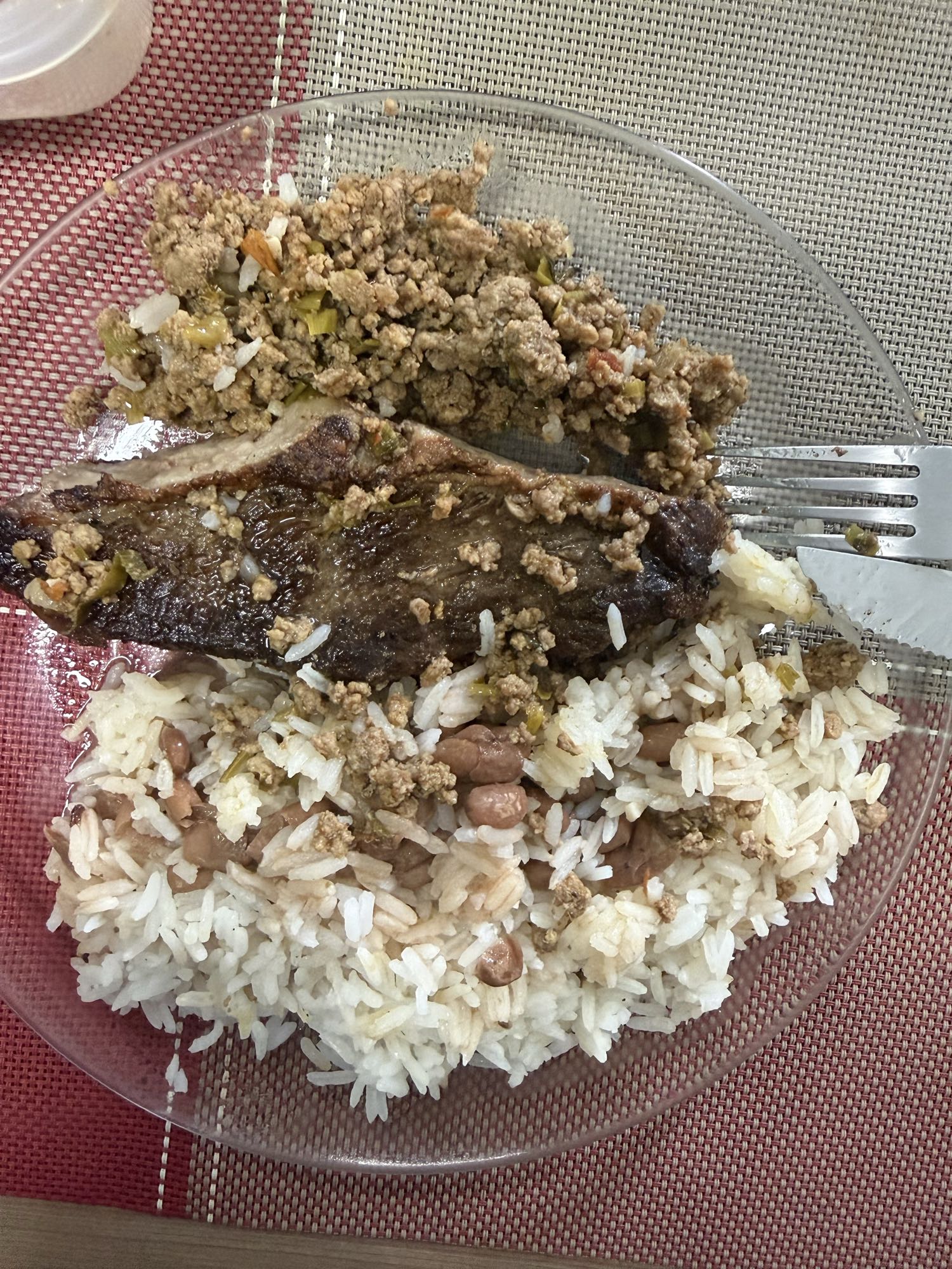 arroz feijao carne moida