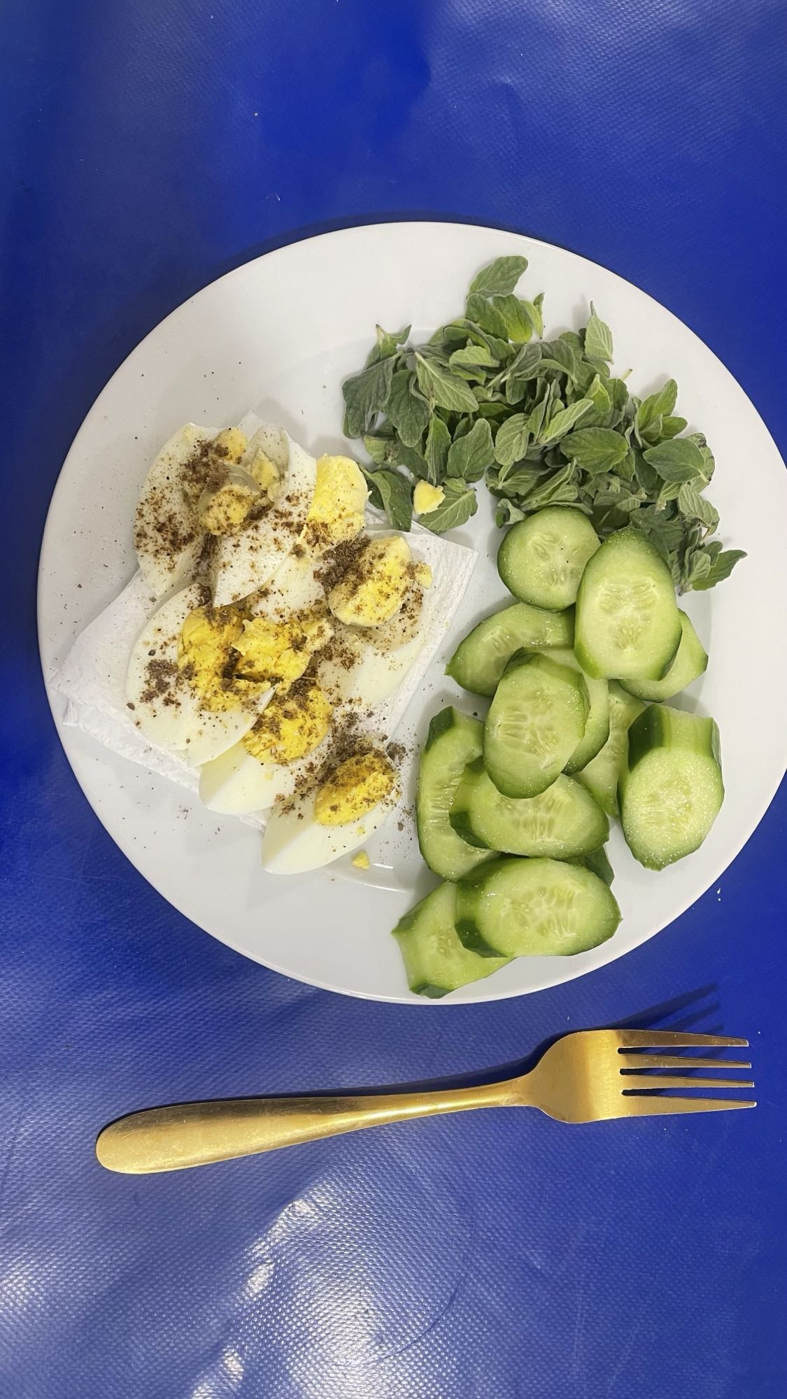 Boiled Eggs and Cucumber