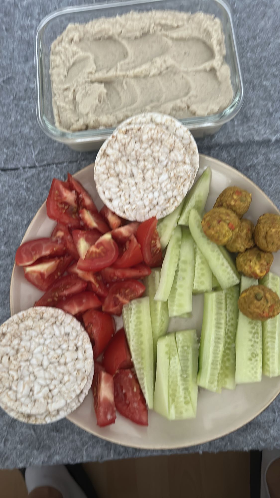 Hummus con verduras
