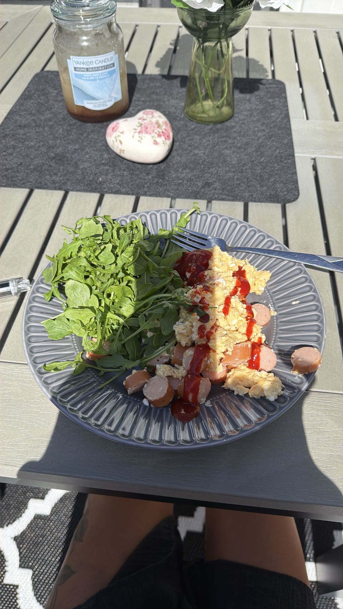Äggröra med korv