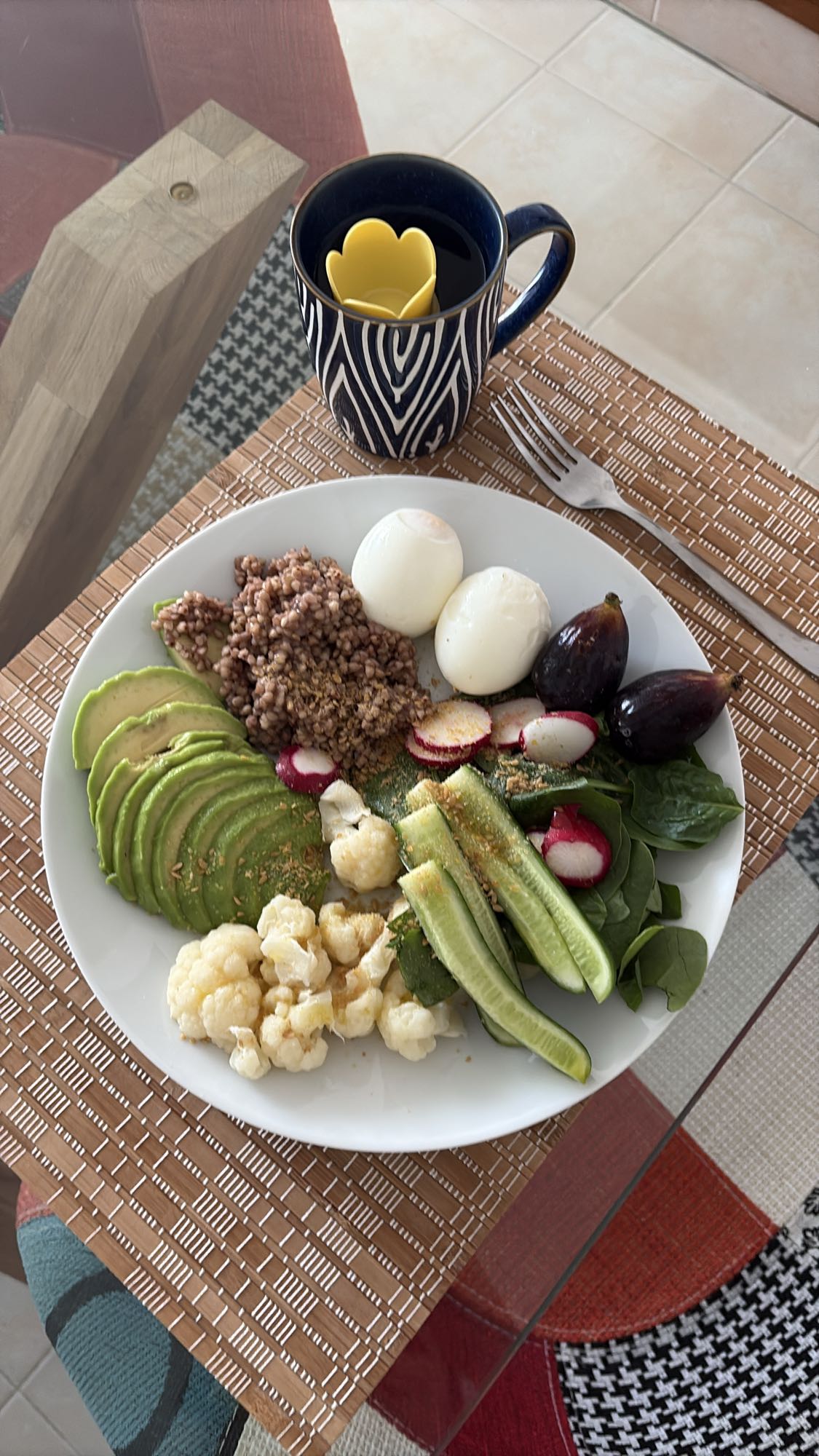 Egg Avocado Grain Plate