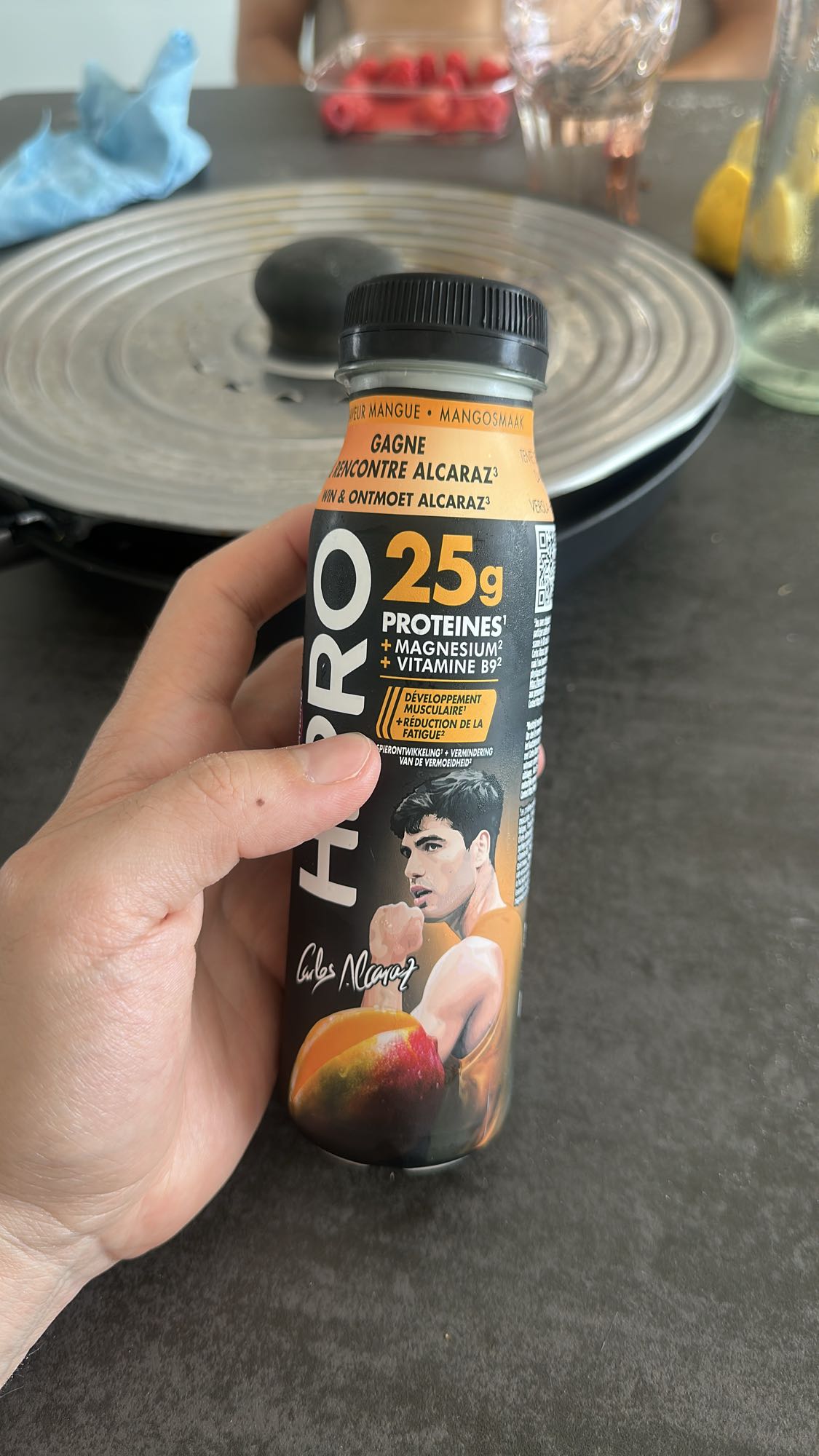 Boisson protéinée mangue