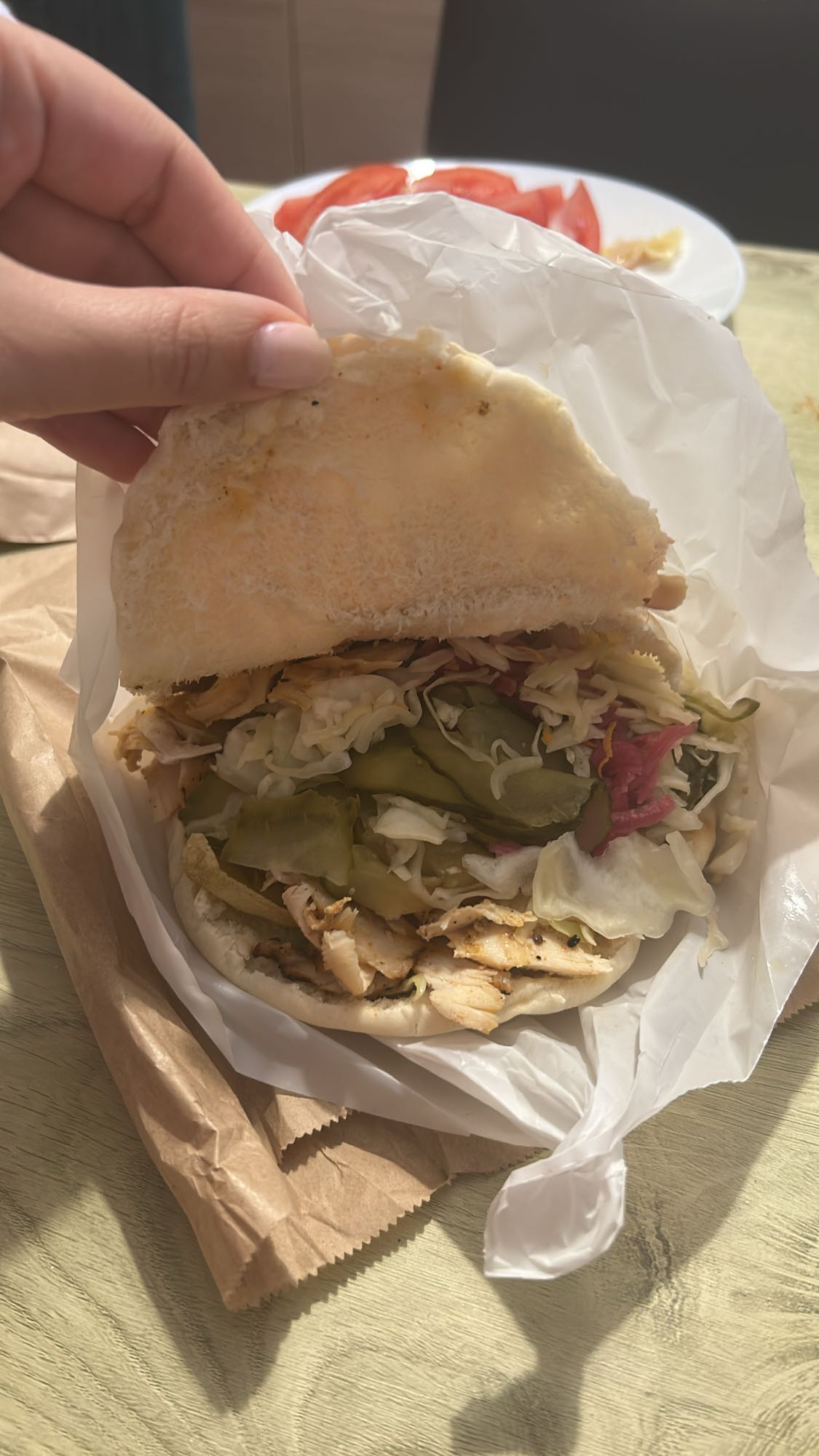 Chicken Pita Sandwich with Chips