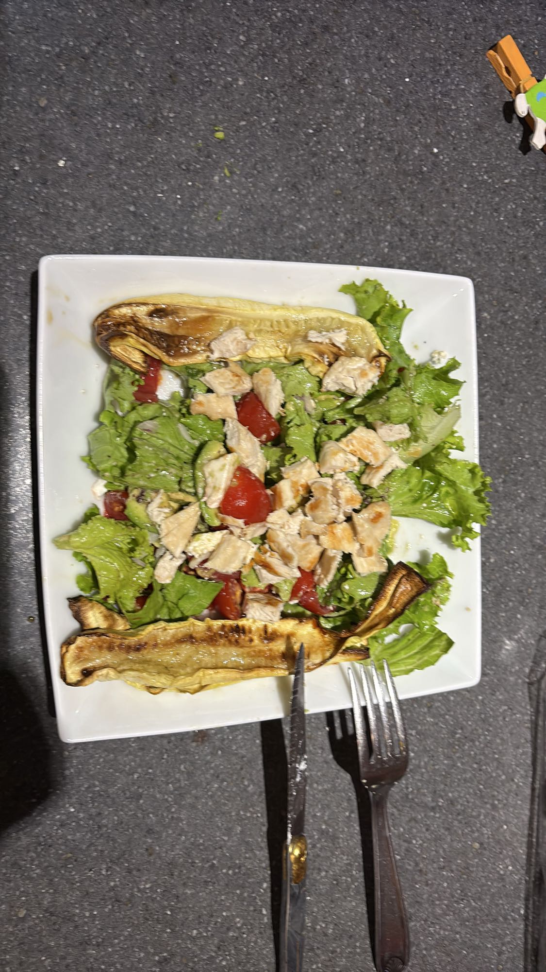 Salade poulet courgette fêta