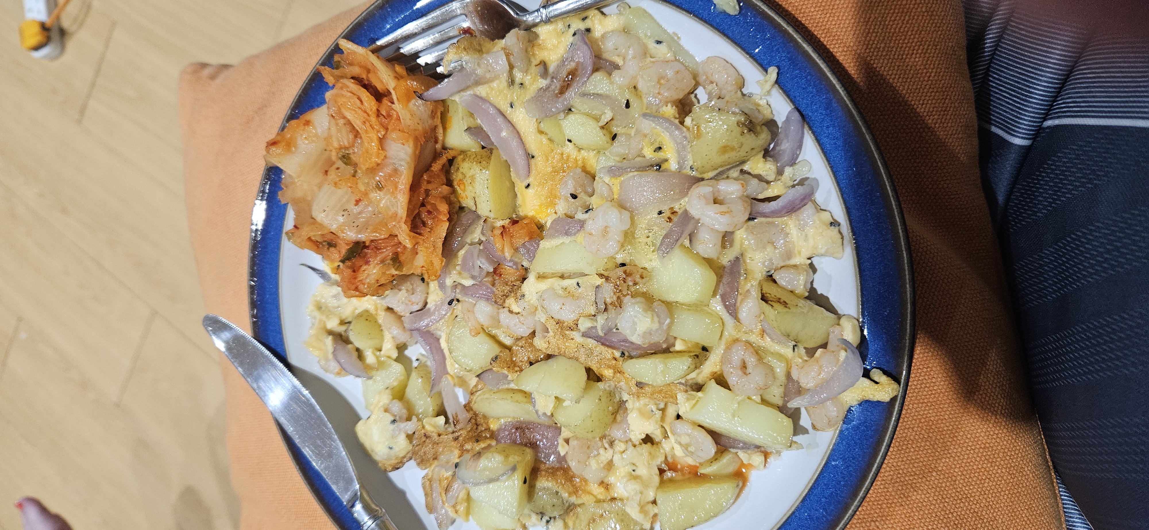 Shrimp Egg Potato Plate