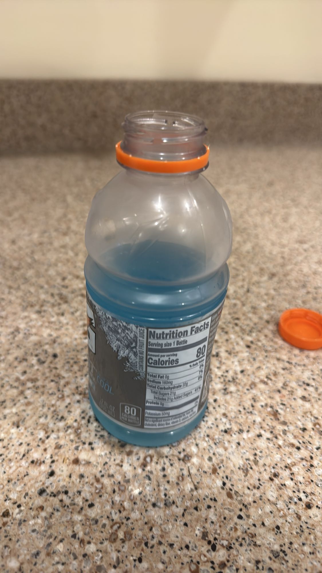 Blue sports drink