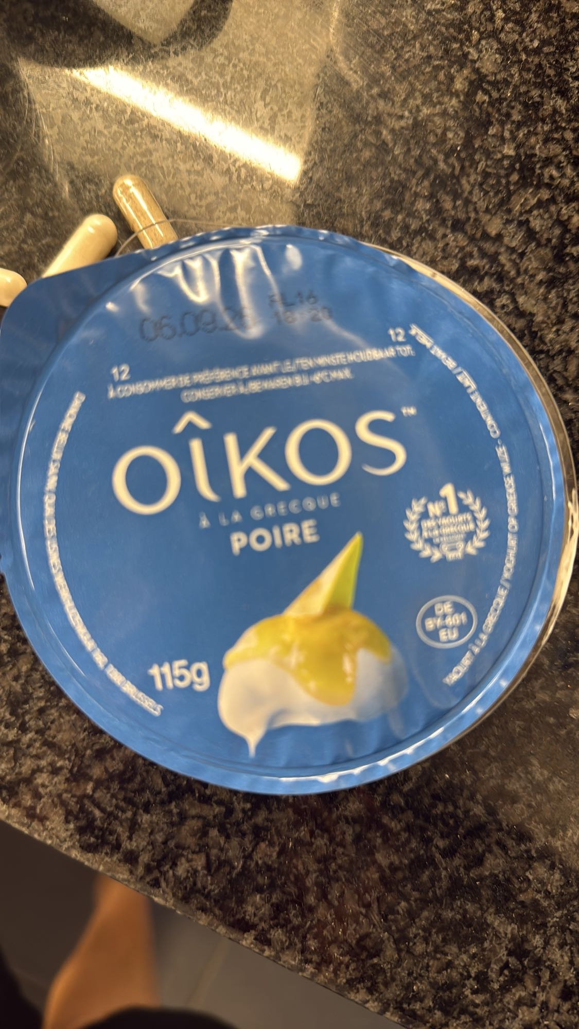 Griekse yoghurt peer