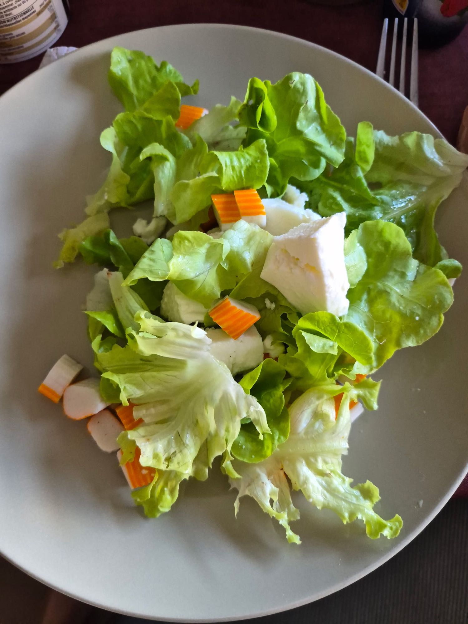 Salade verte au fromage