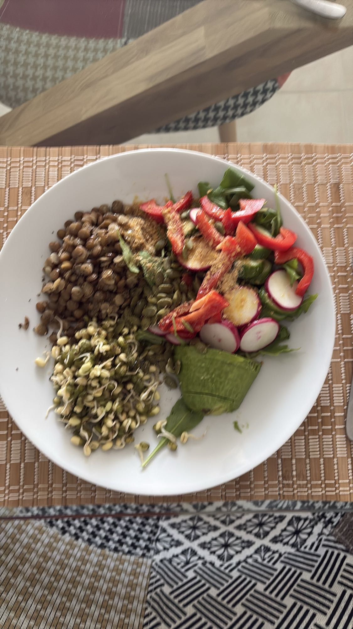 Lentil Sprout Salad Bowl