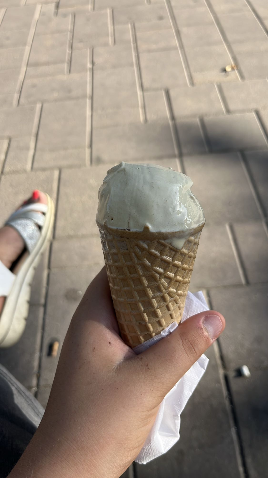 Vaníliafagyi tölcsérben