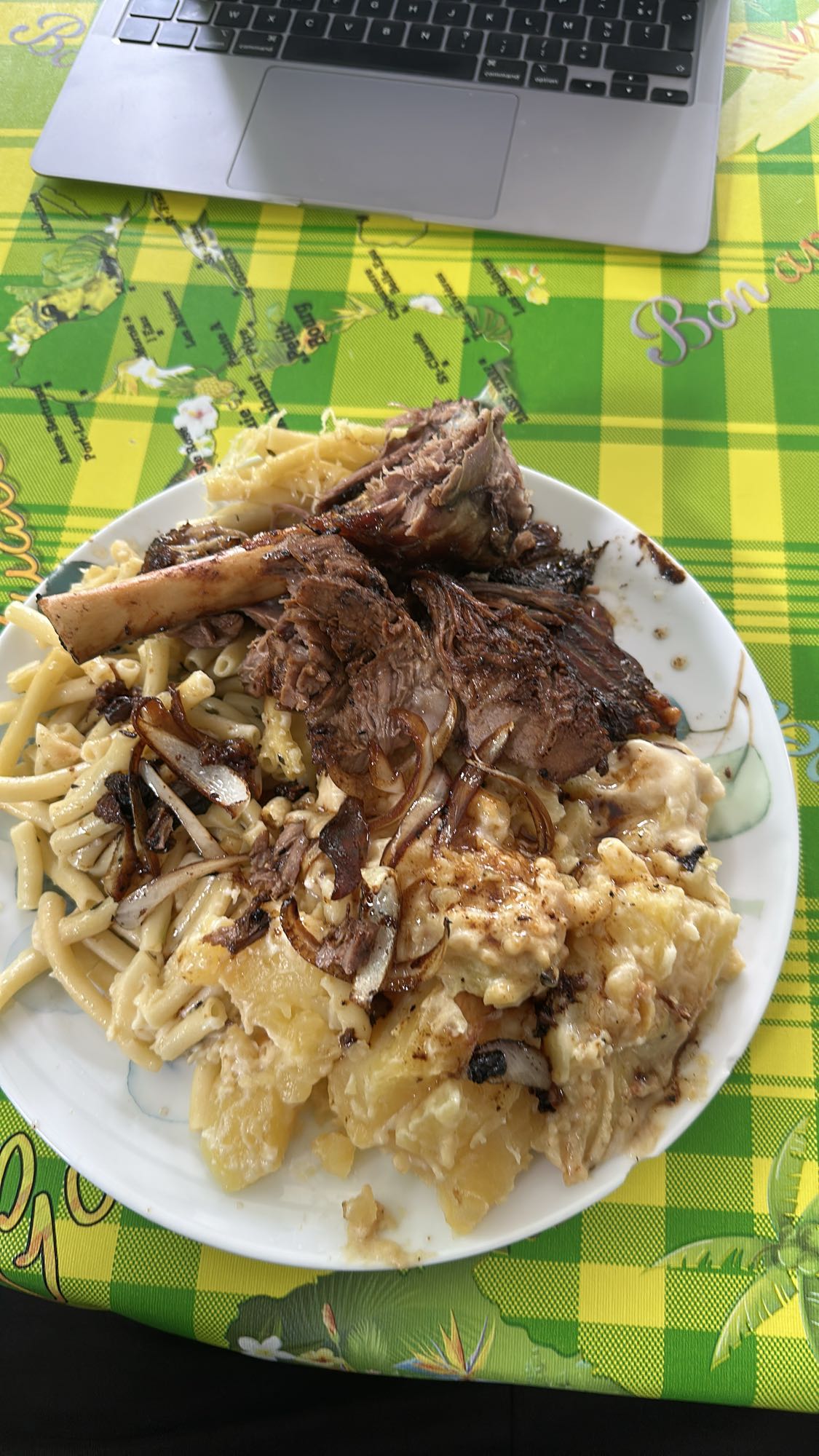 Agneau pâtes gratin
