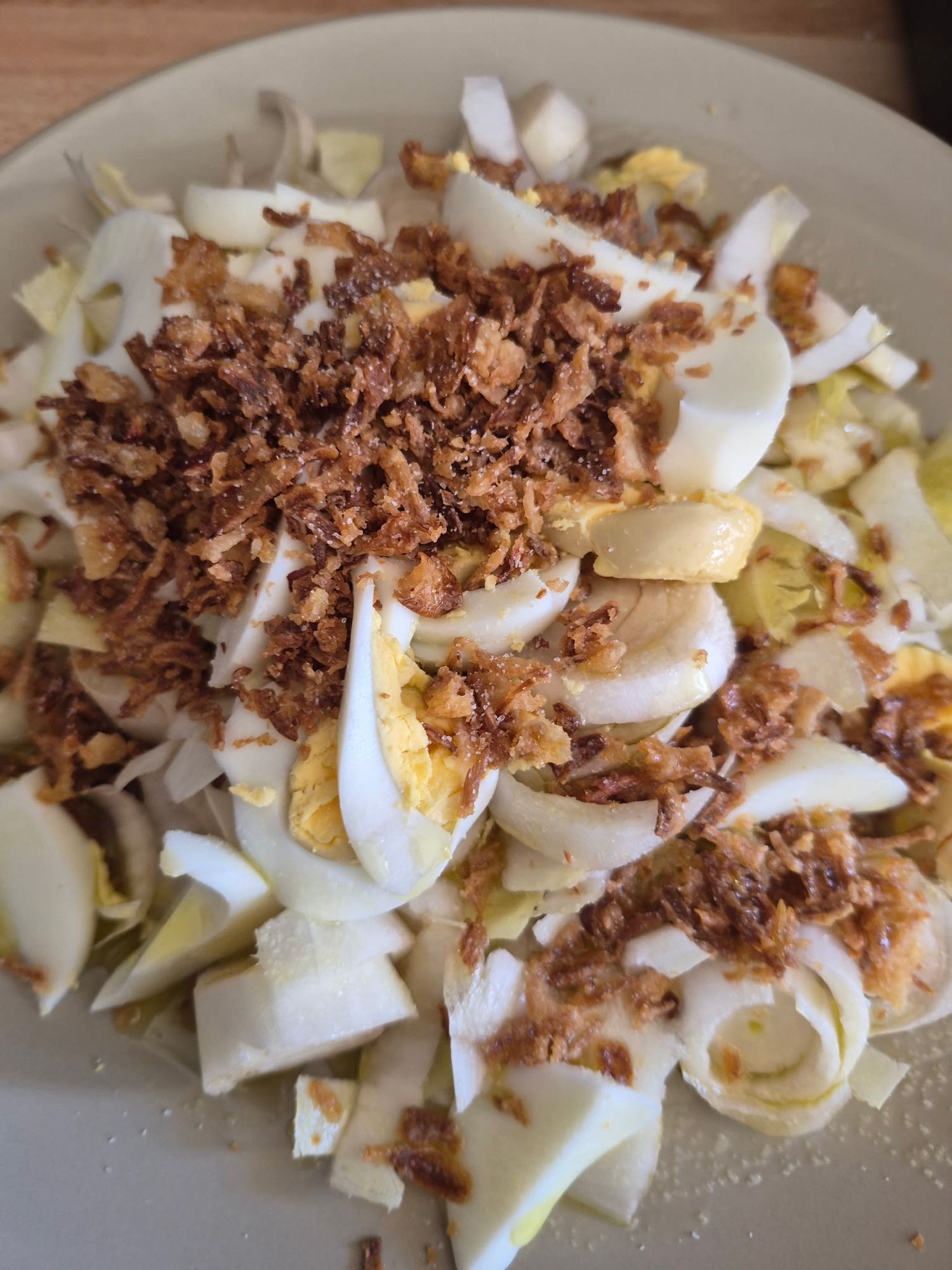 Salade d oeufs et endives