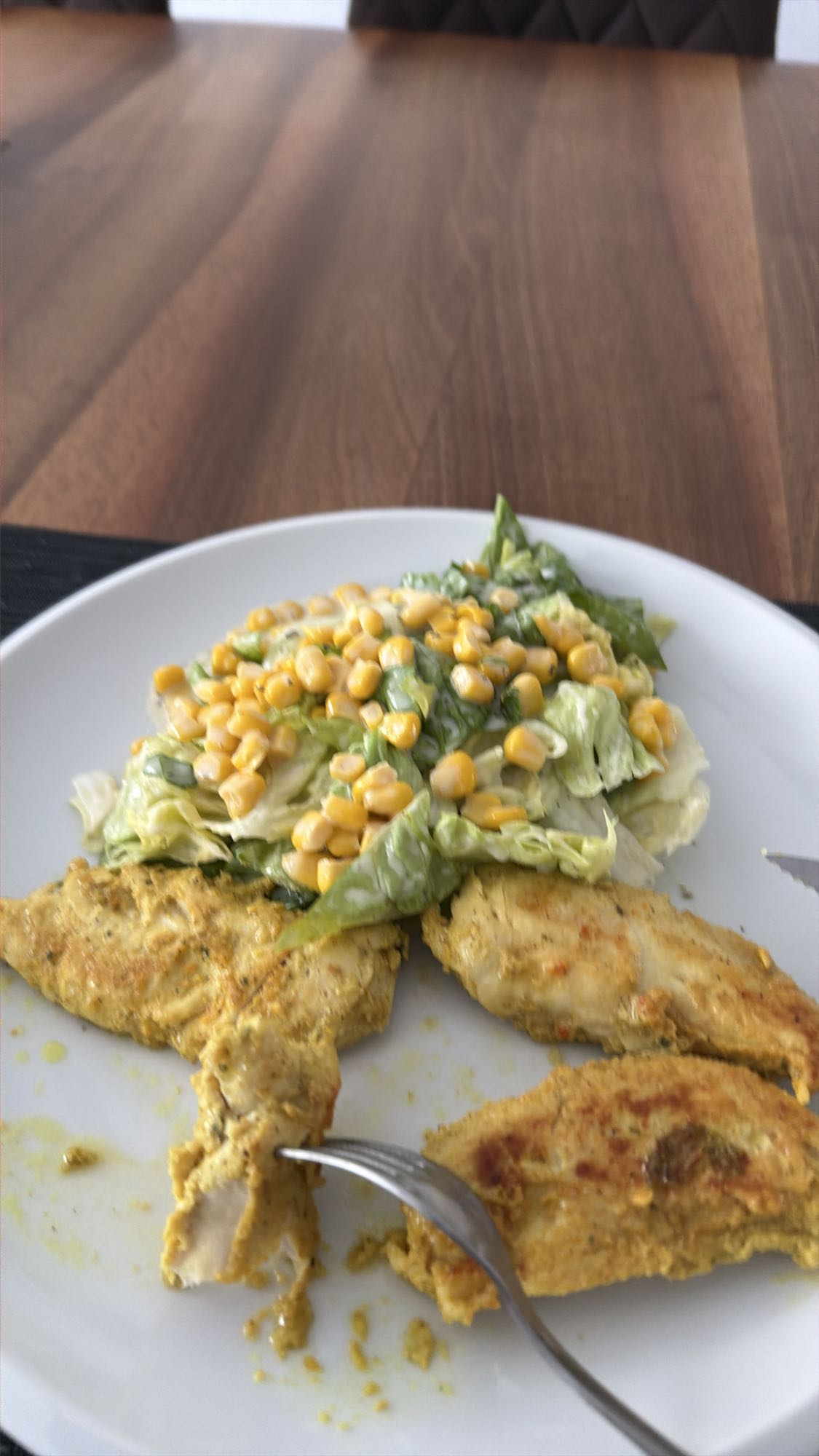 Huhn mit Maissalat