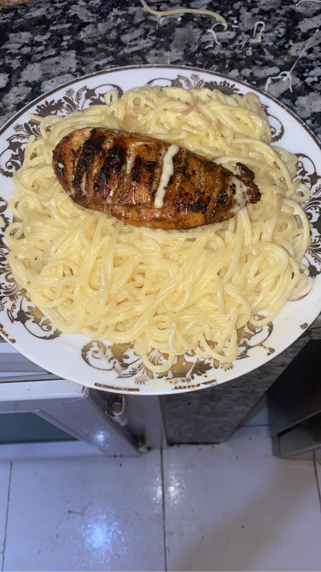 Pâtes crémeuses au poulet
