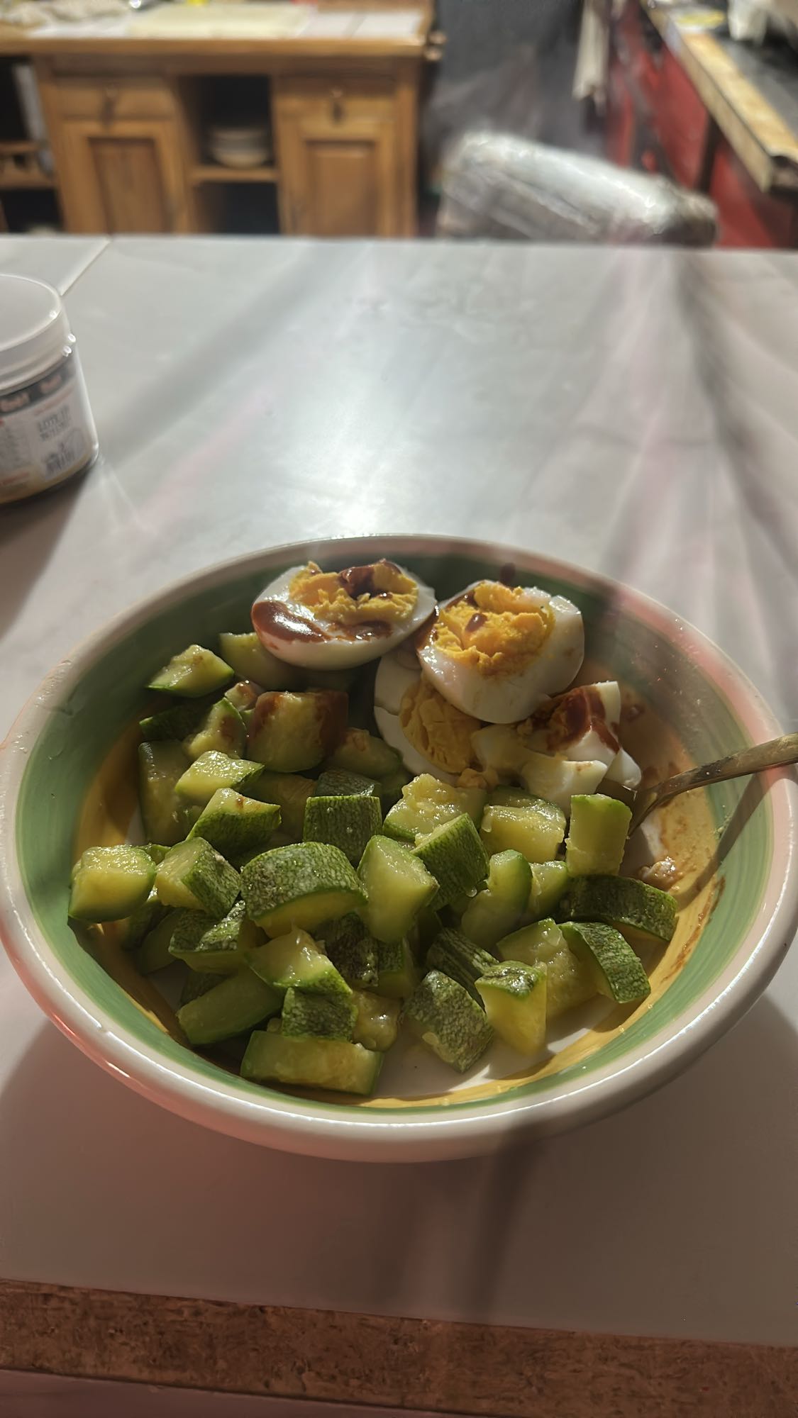 calabacín con huevo