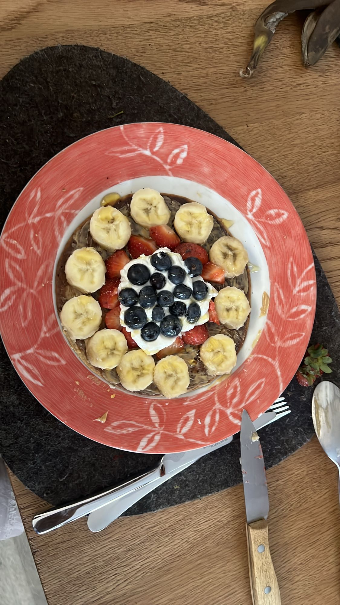 Porridge con frutta