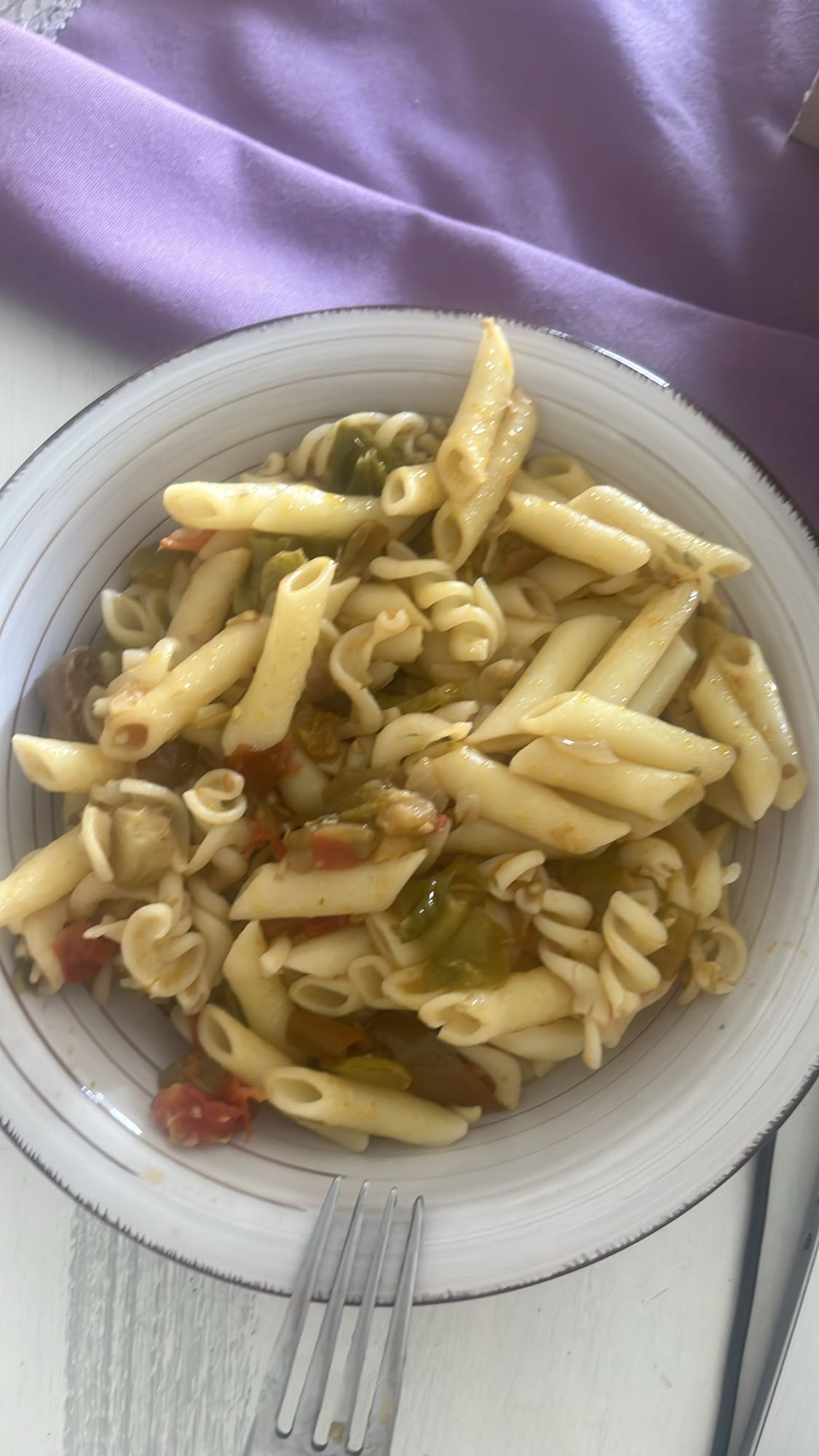 pasta con verduras