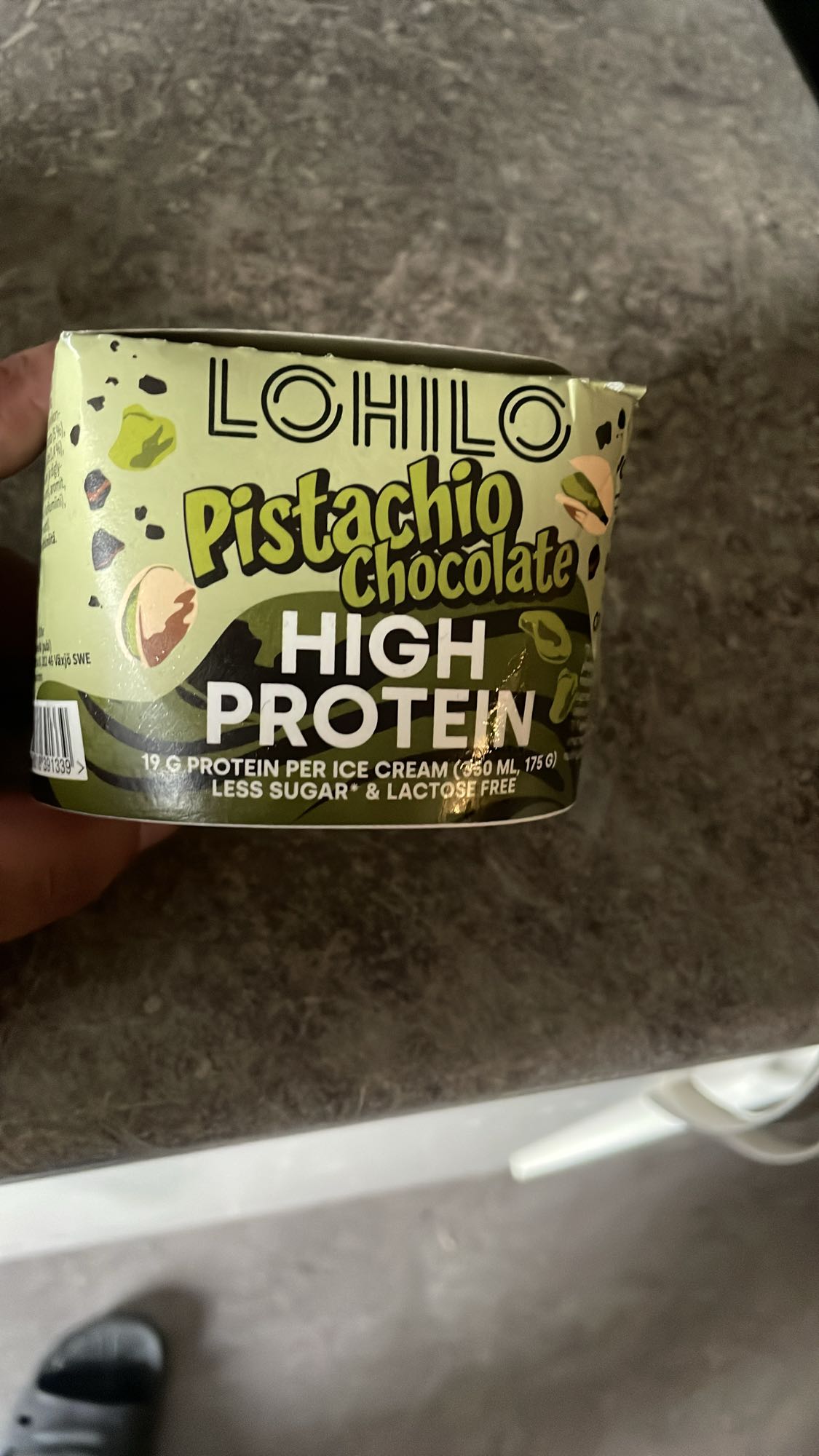 Pistageglass choklad