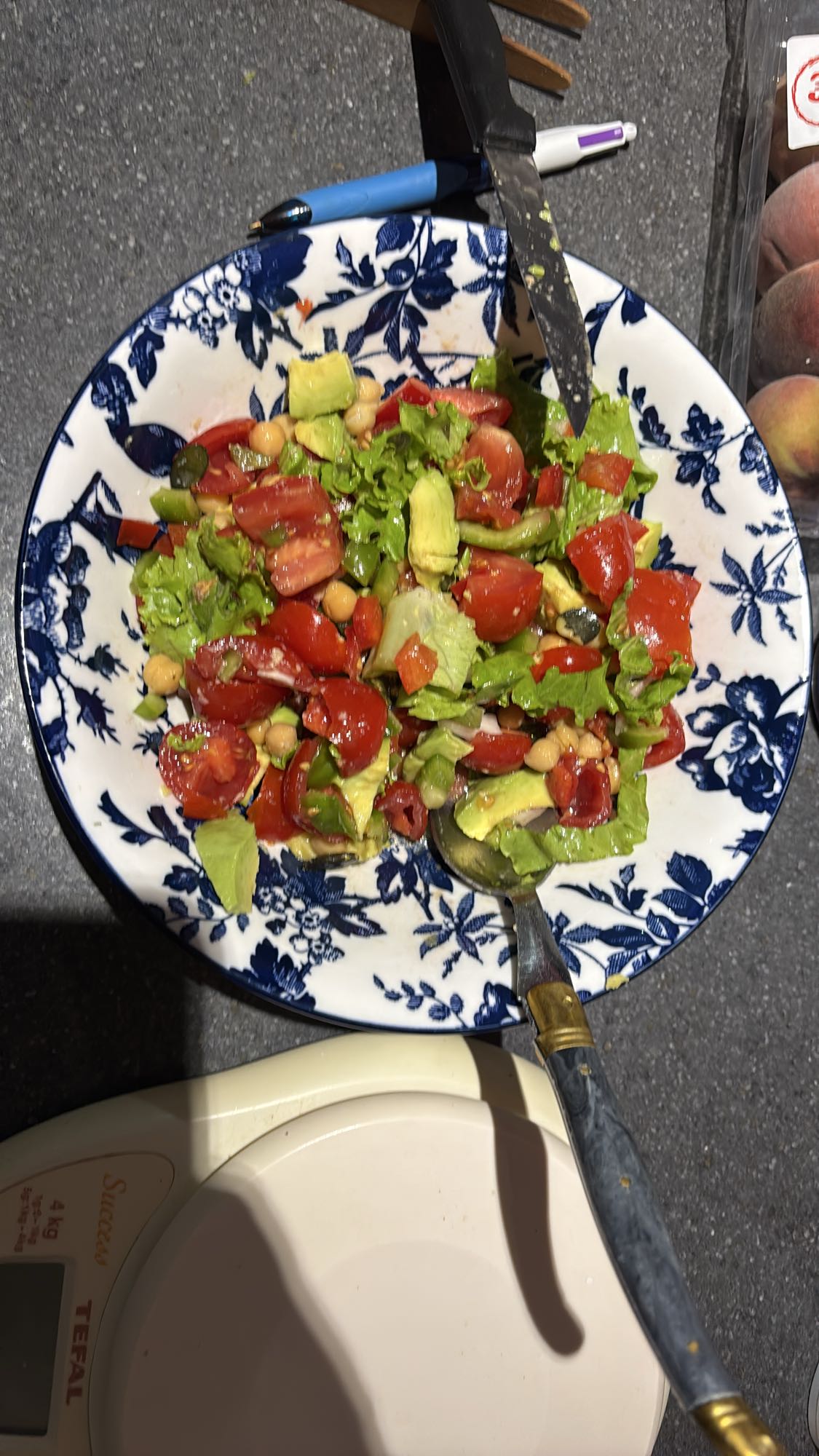 Salade pois chiches avocat