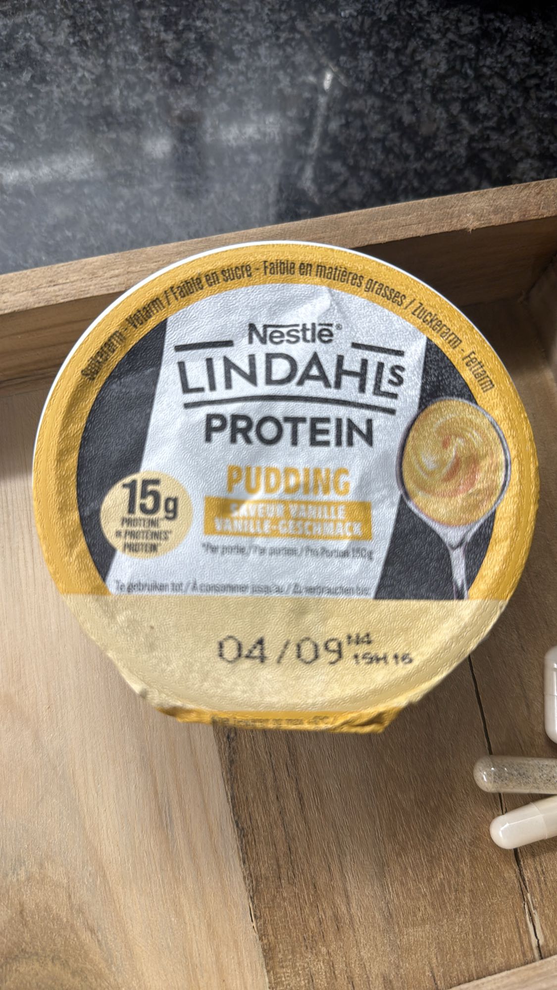 Proteïnepudding karamel
