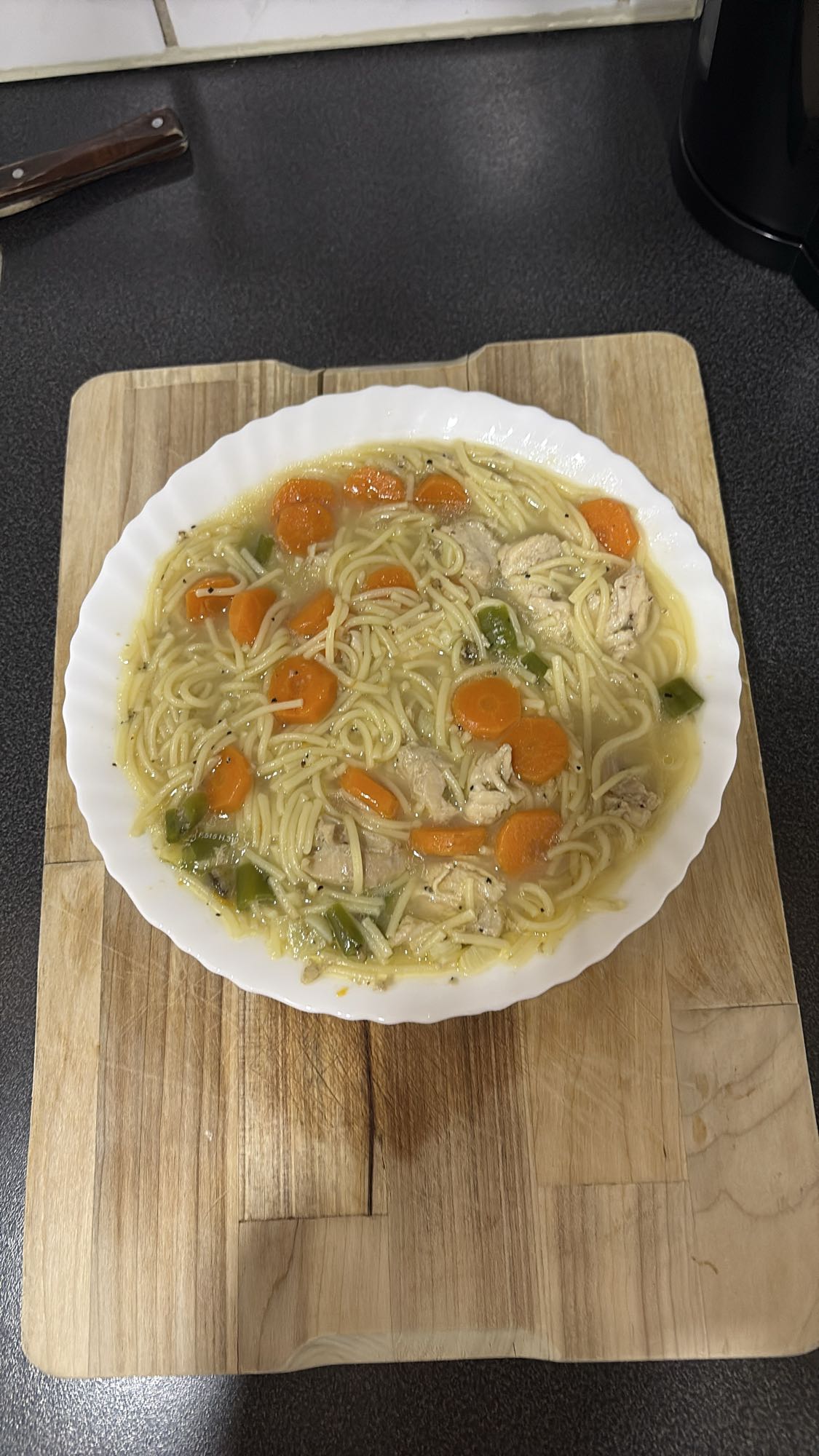 Kyllingsuppe med nudler