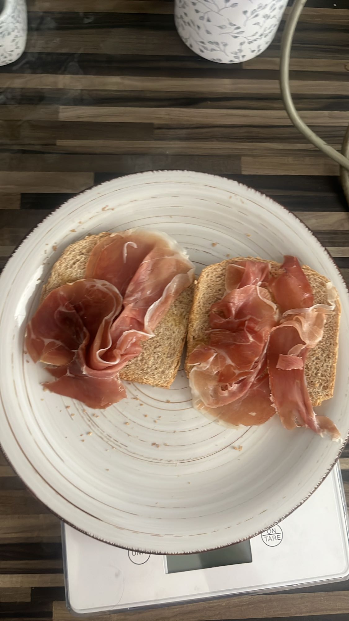 tostadas con jamón