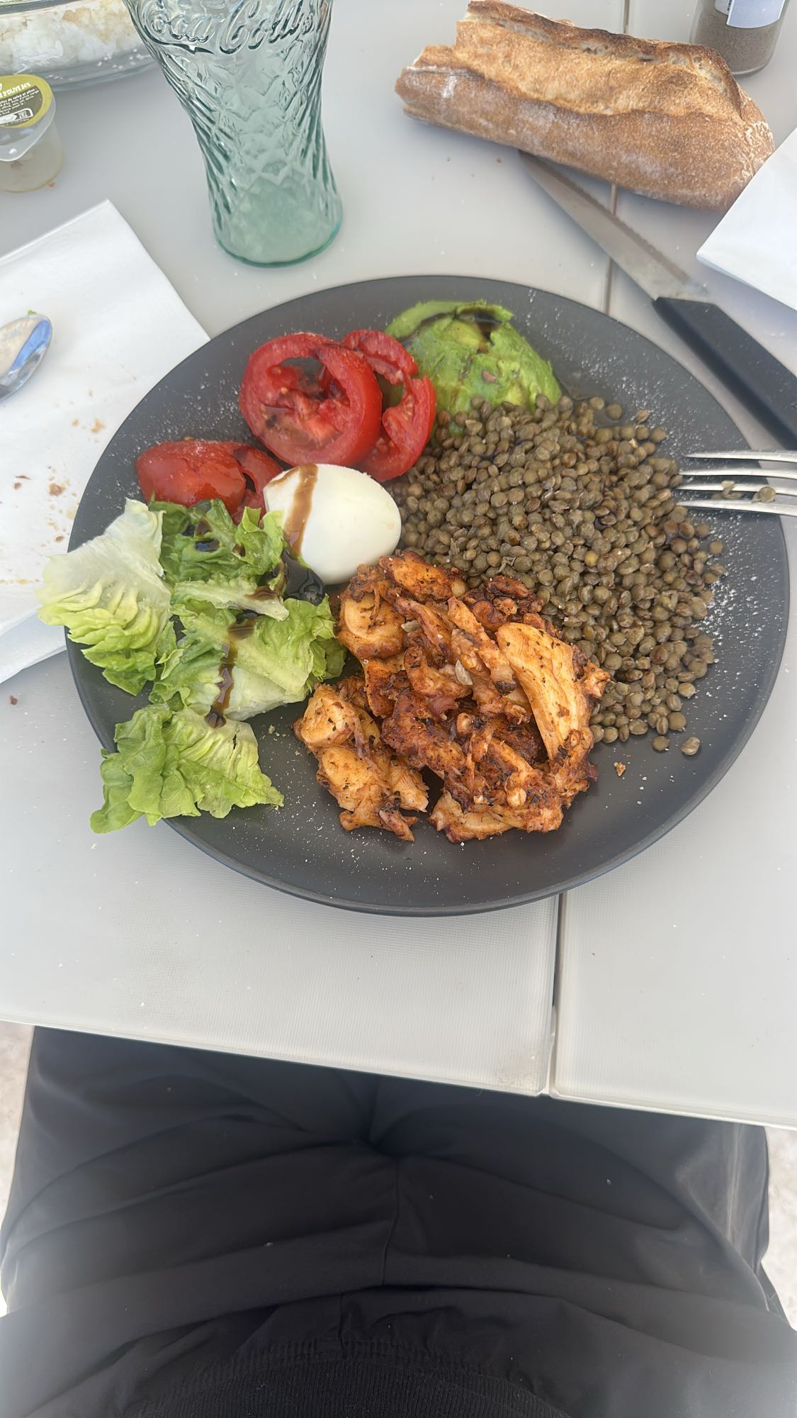Salade poulpe lentilles