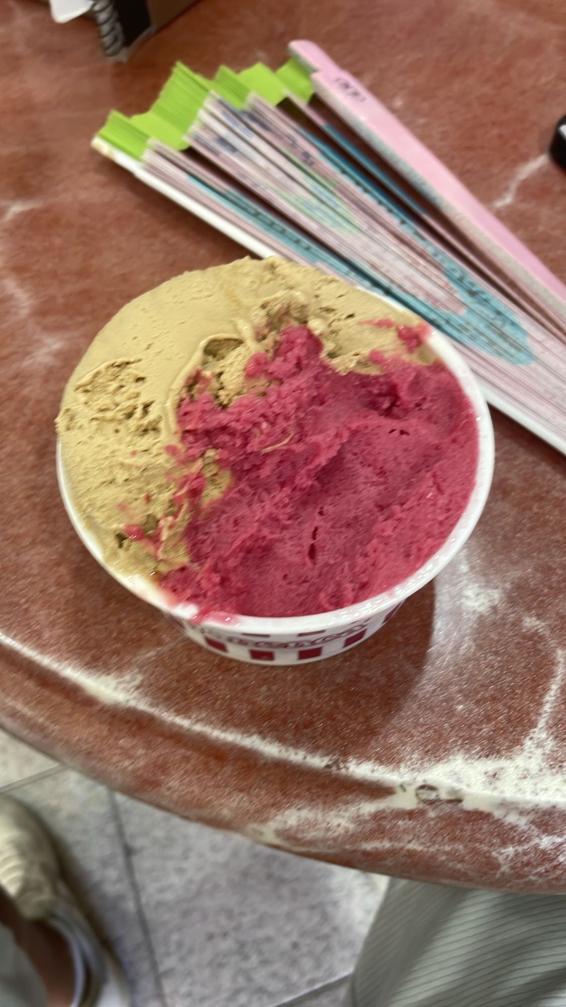 helado de dos sabores